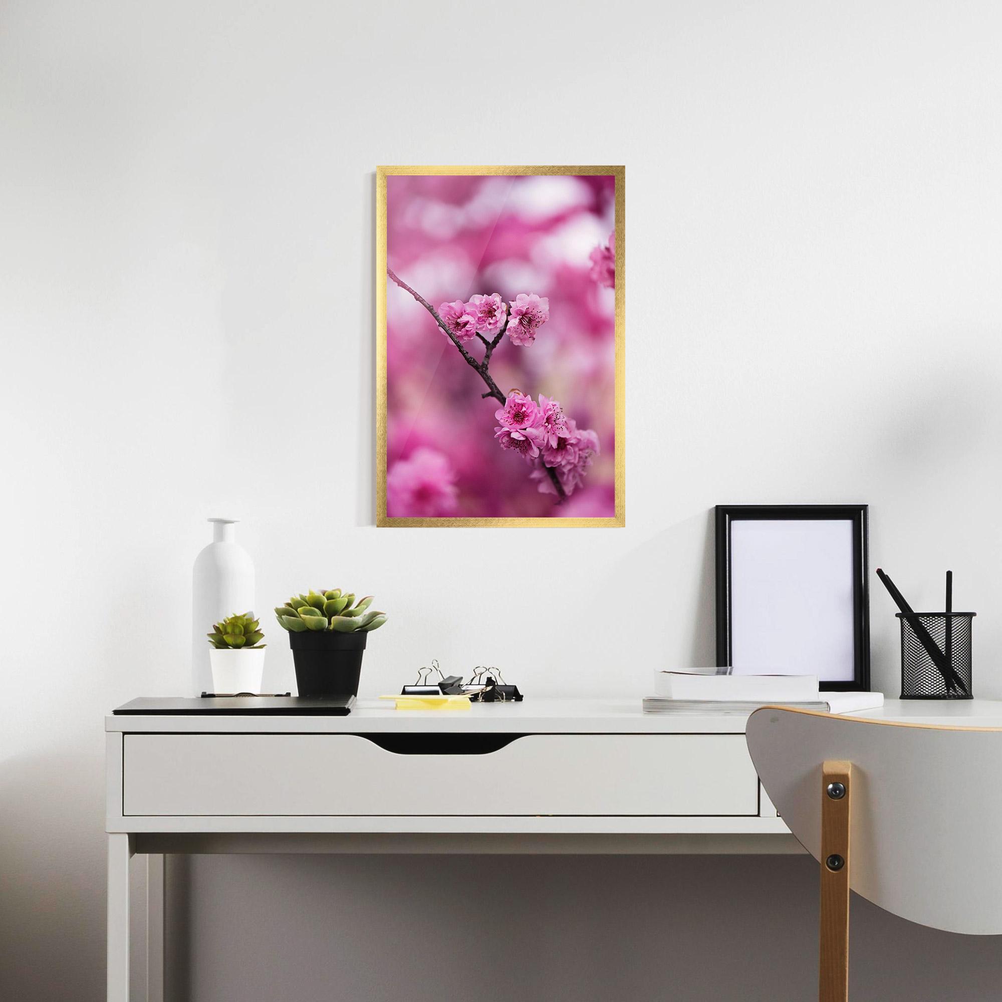 Gerahmte Poster Pink Flower Tree mockup 7