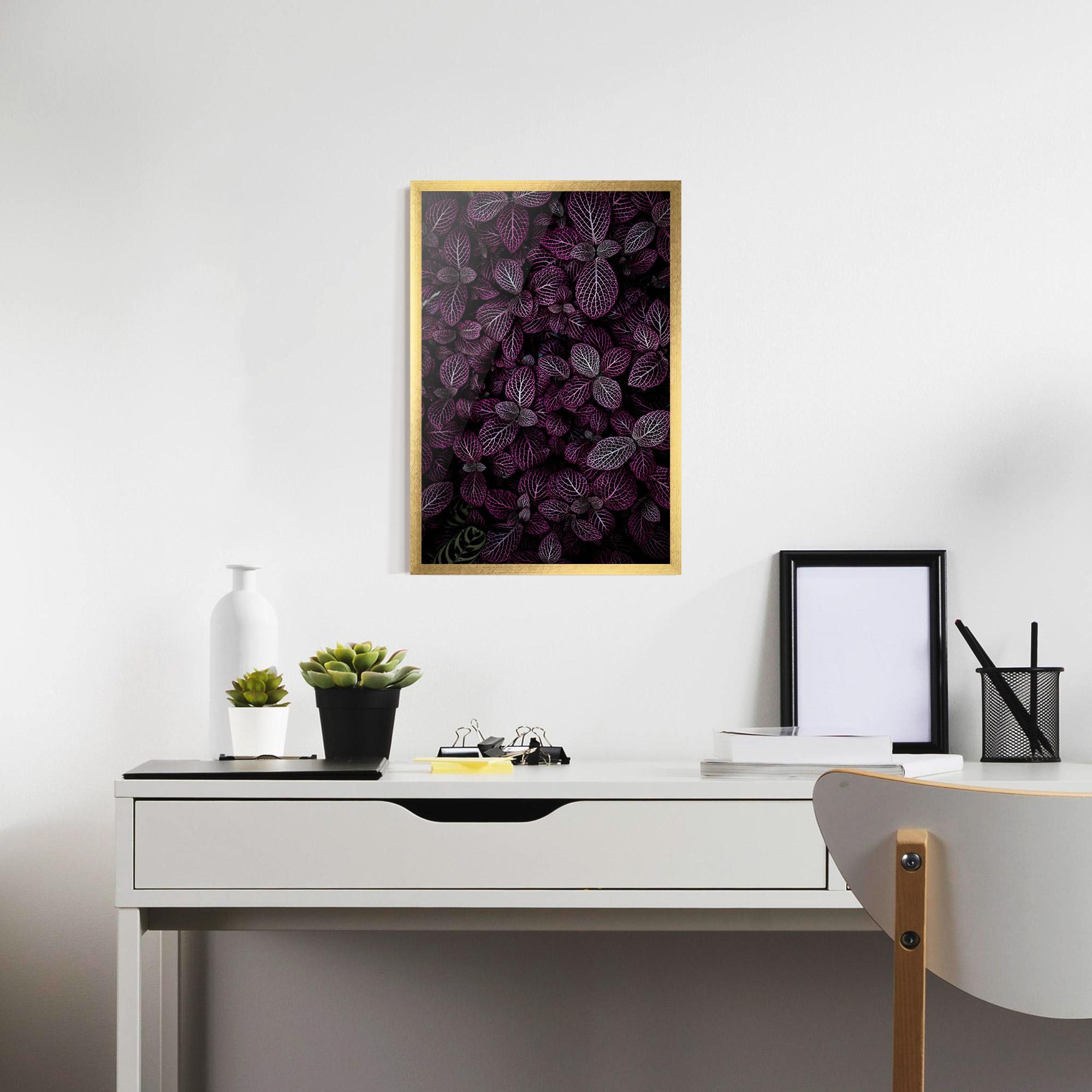 Gerahmte Poster Purple Leaves mockup 7