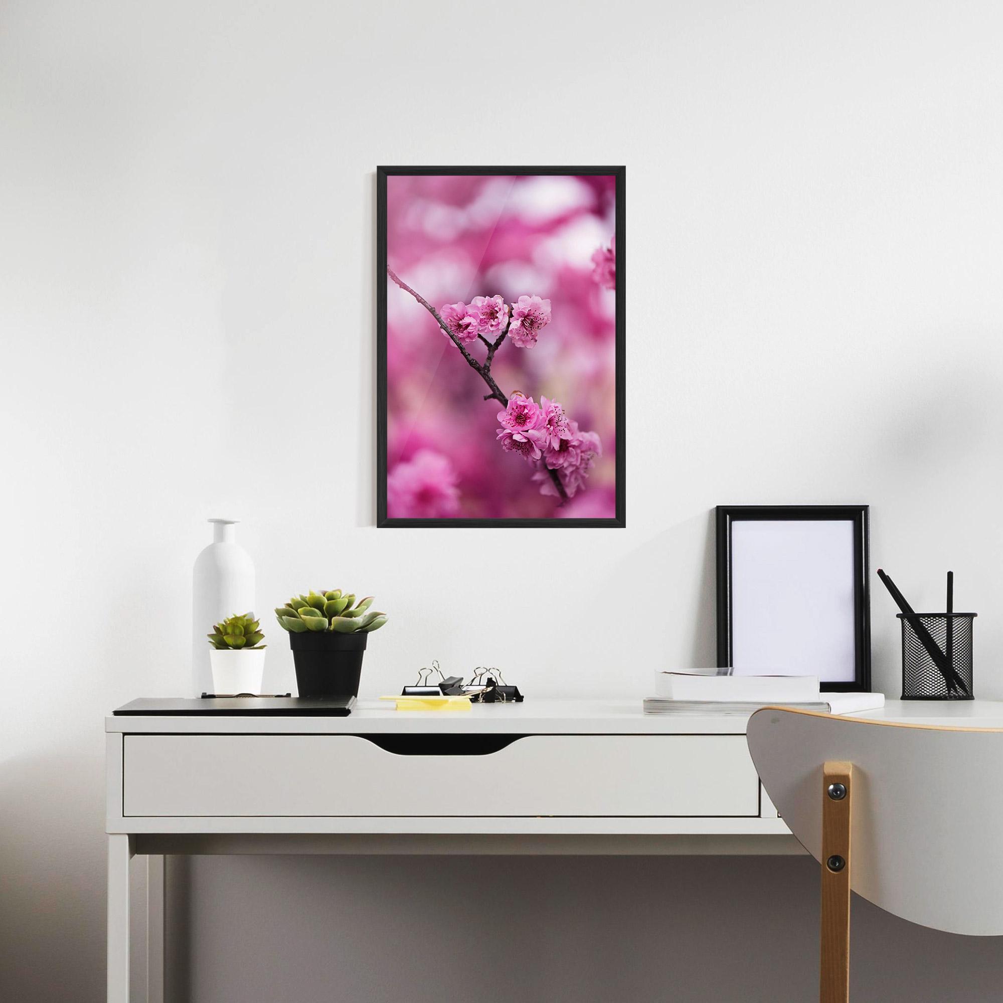 Gerahmte Poster Pink Flower Tree mockup 7
