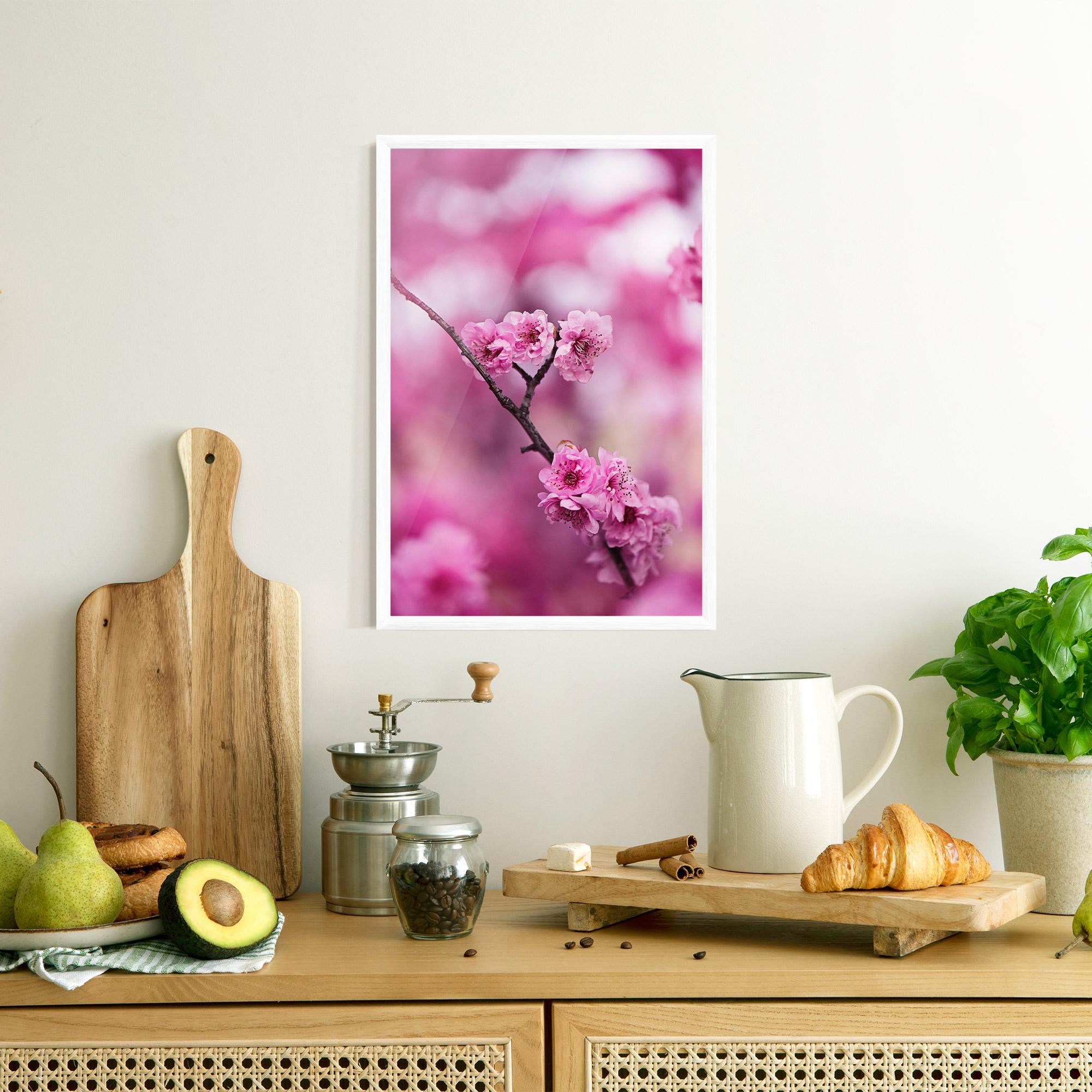 Gerahmte Poster Pink Flower Tree mockup 8