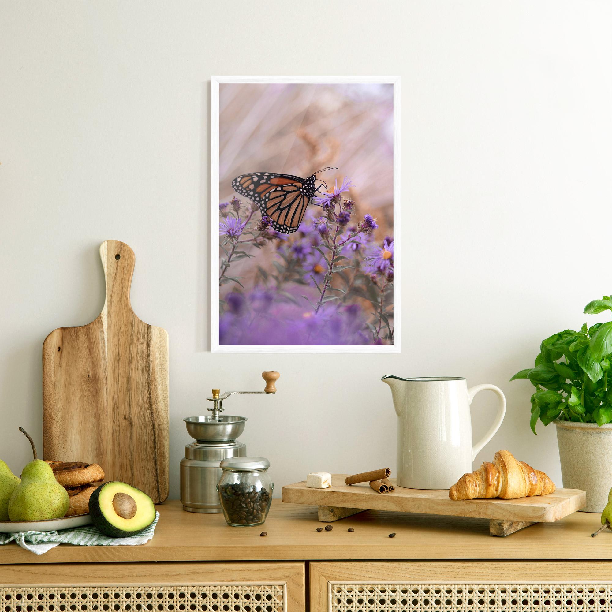 Gerahmte Poster Wild Plant Butterfly mockup 8