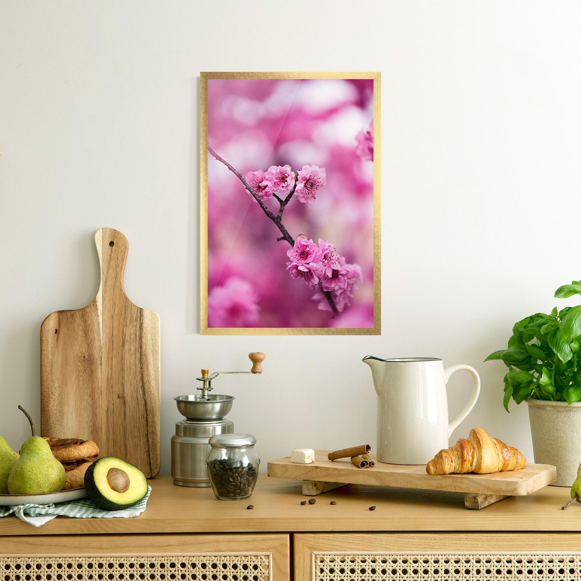Gerahmte Poster Pink Flower Tree mockup 8