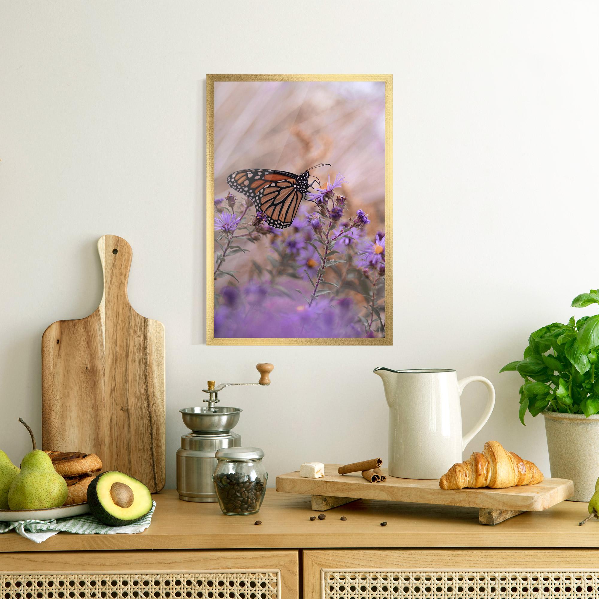Gerahmte Poster Wild Plant Butterfly mockup 8