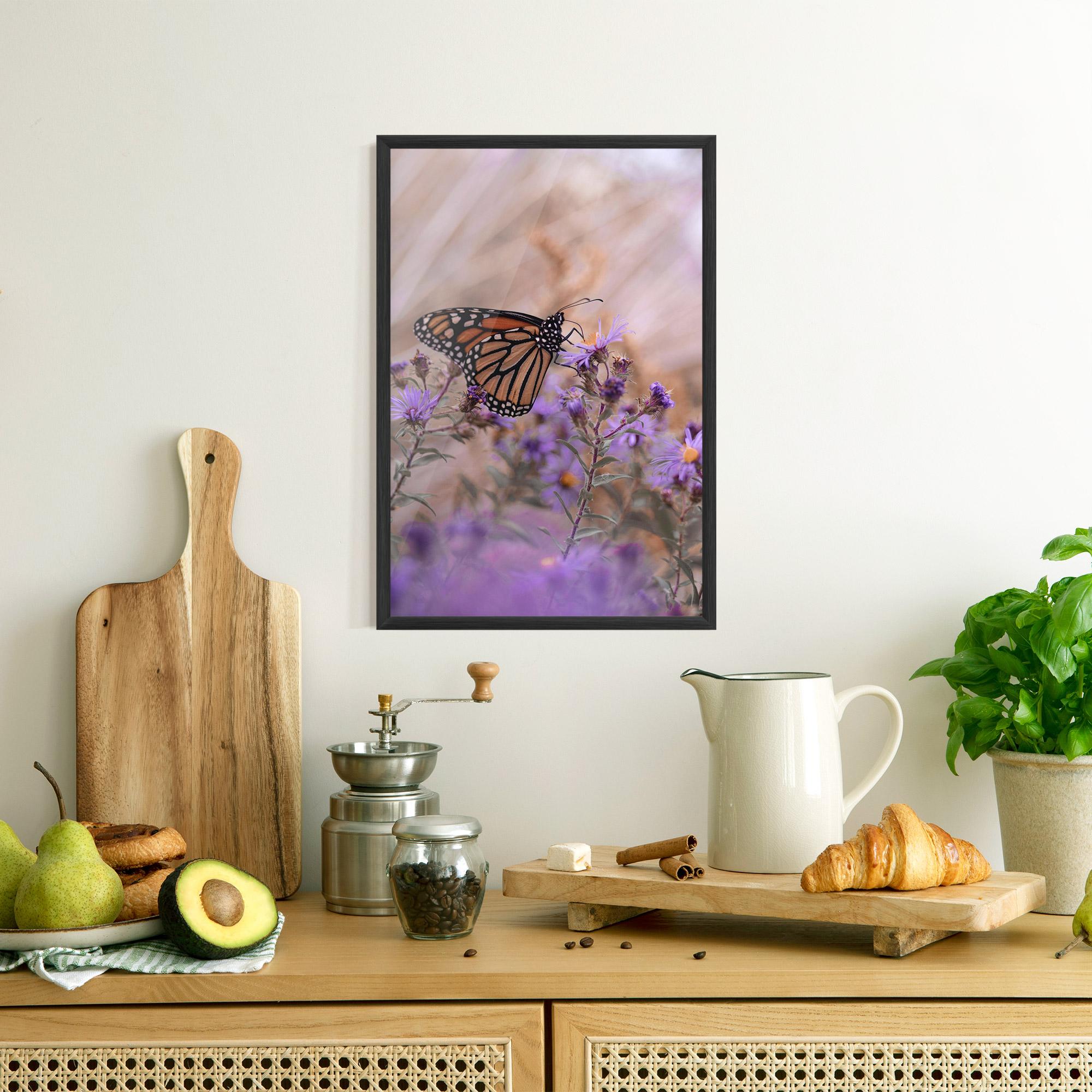 Gerahmte Poster Wild Plant Butterfly mockup 8