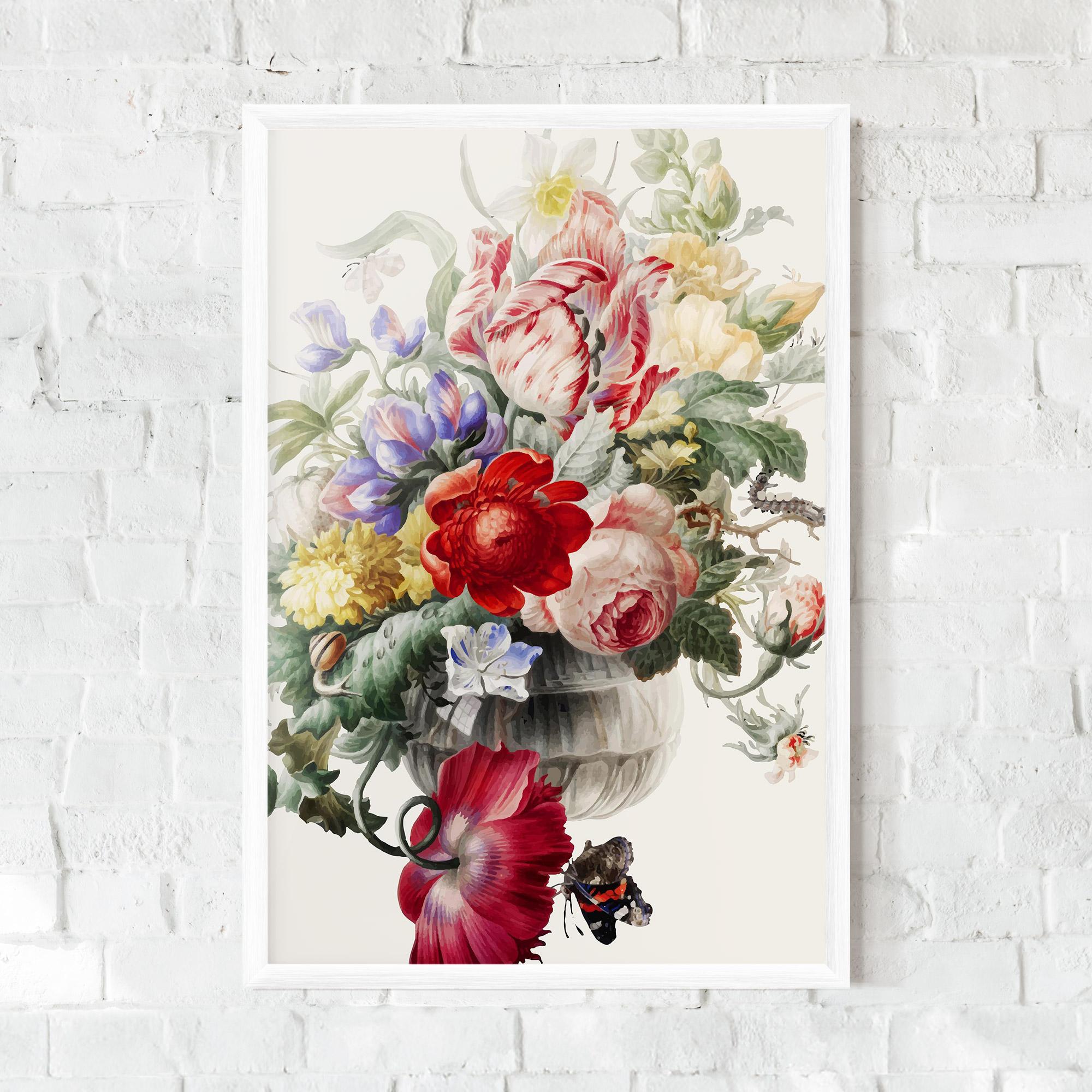 Gerahmte Poster Butterfly Vase mockup 0