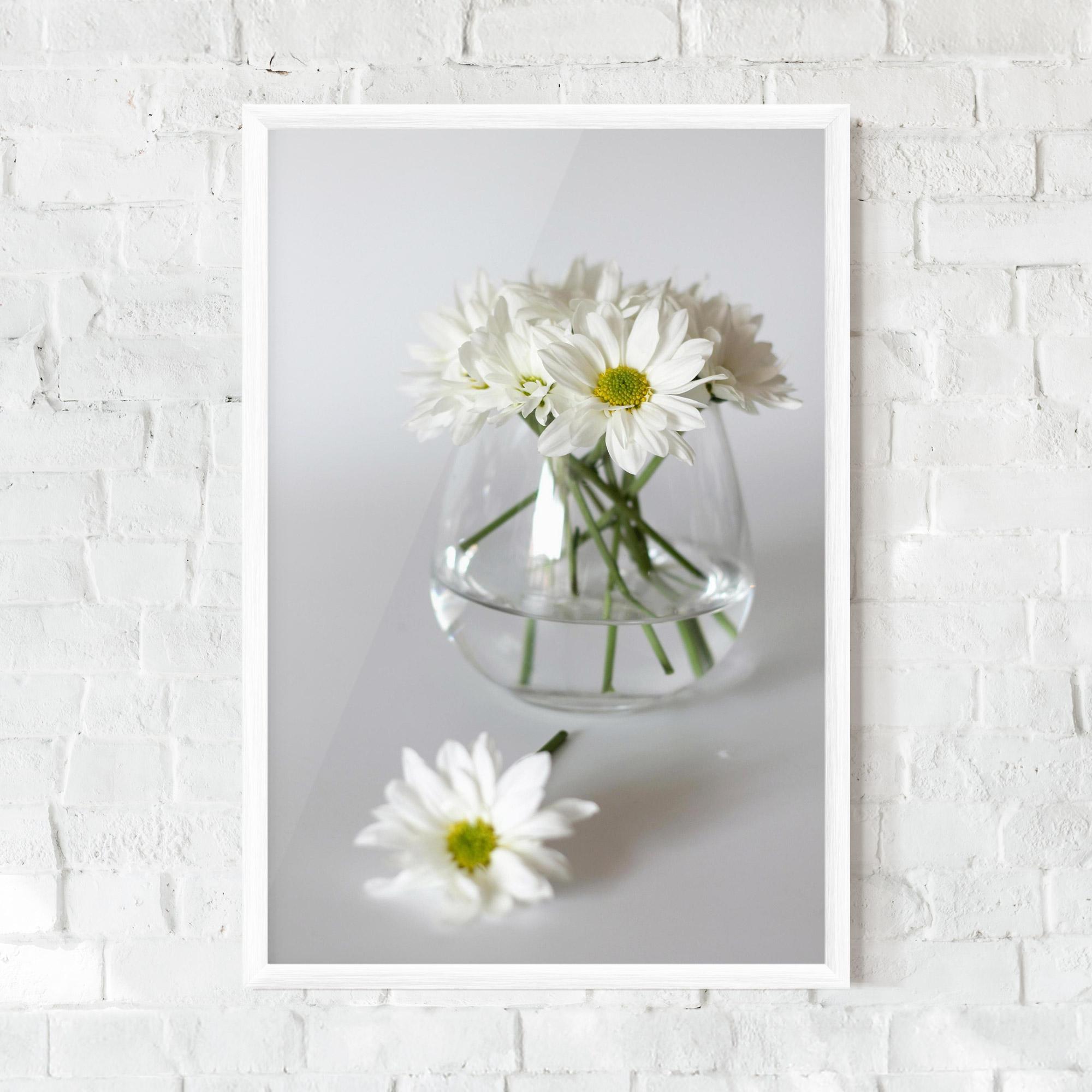 Gerahmte Poster Transparent Vase mockup 0