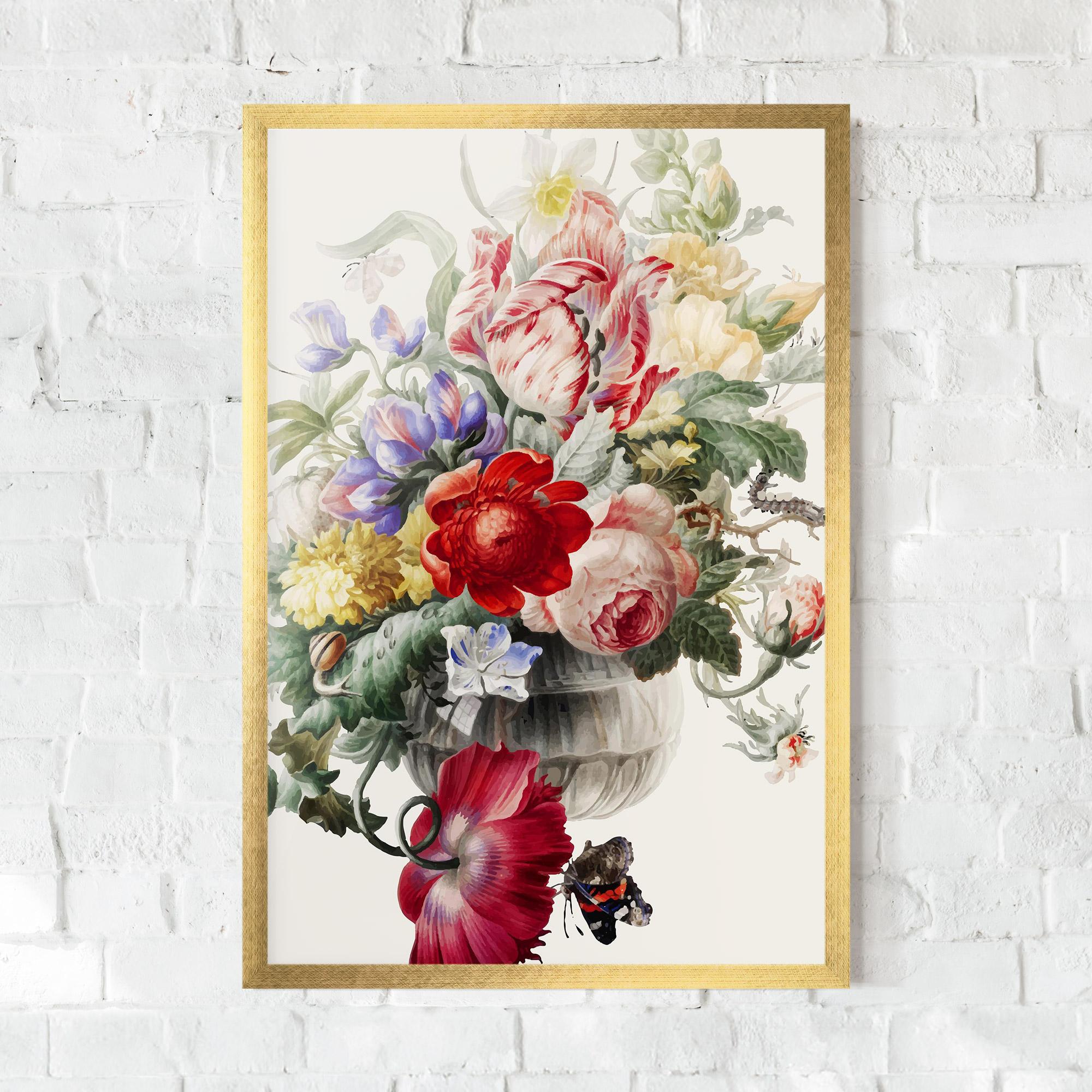 Gerahmte Poster Butterfly Vase mockup 0