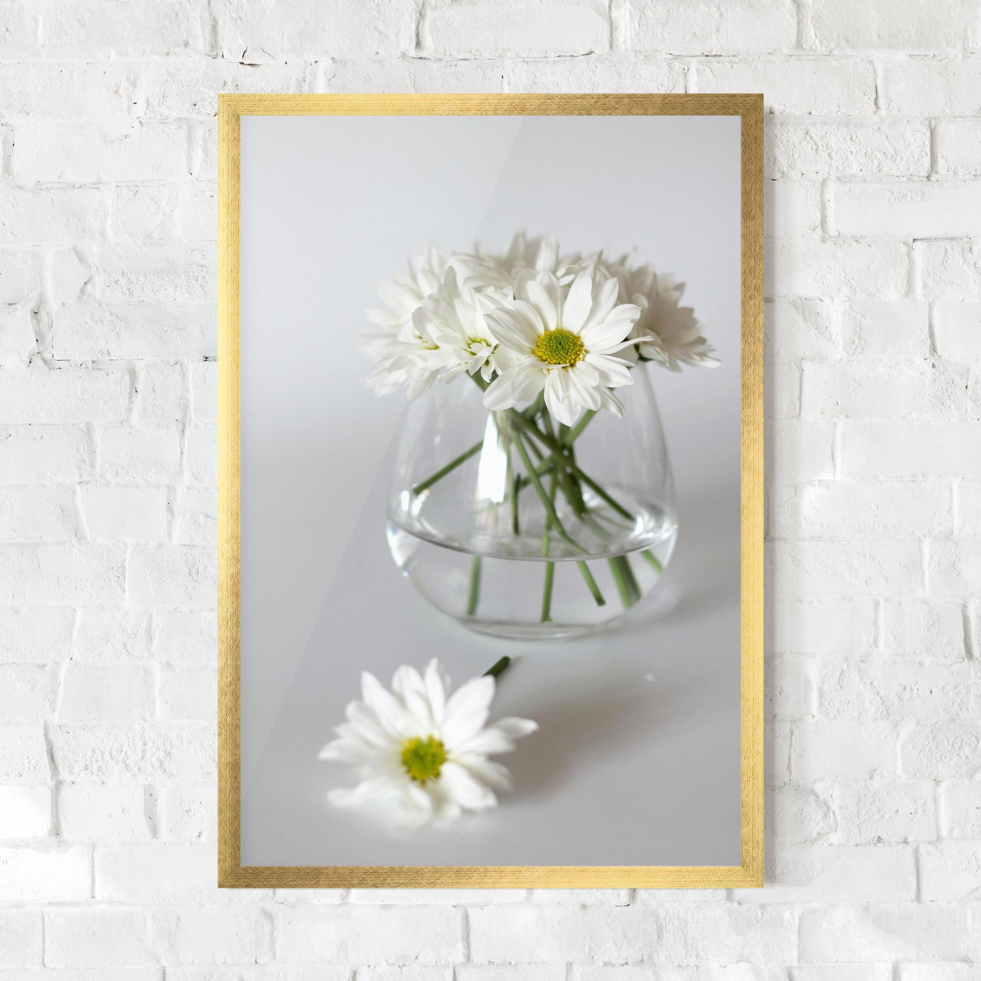 Gerahmte Poster Transparent Vase mockup 0