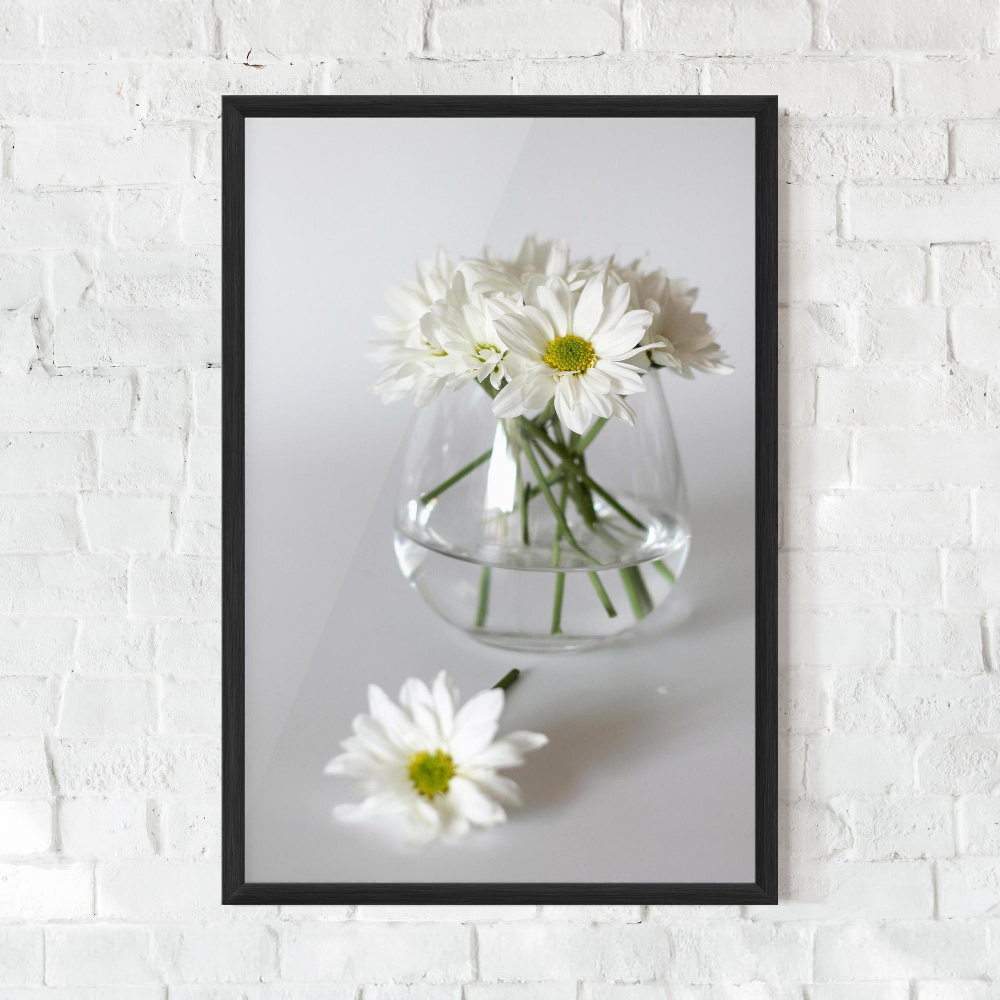 Gerahmte Poster Transparent Vase mockup 0