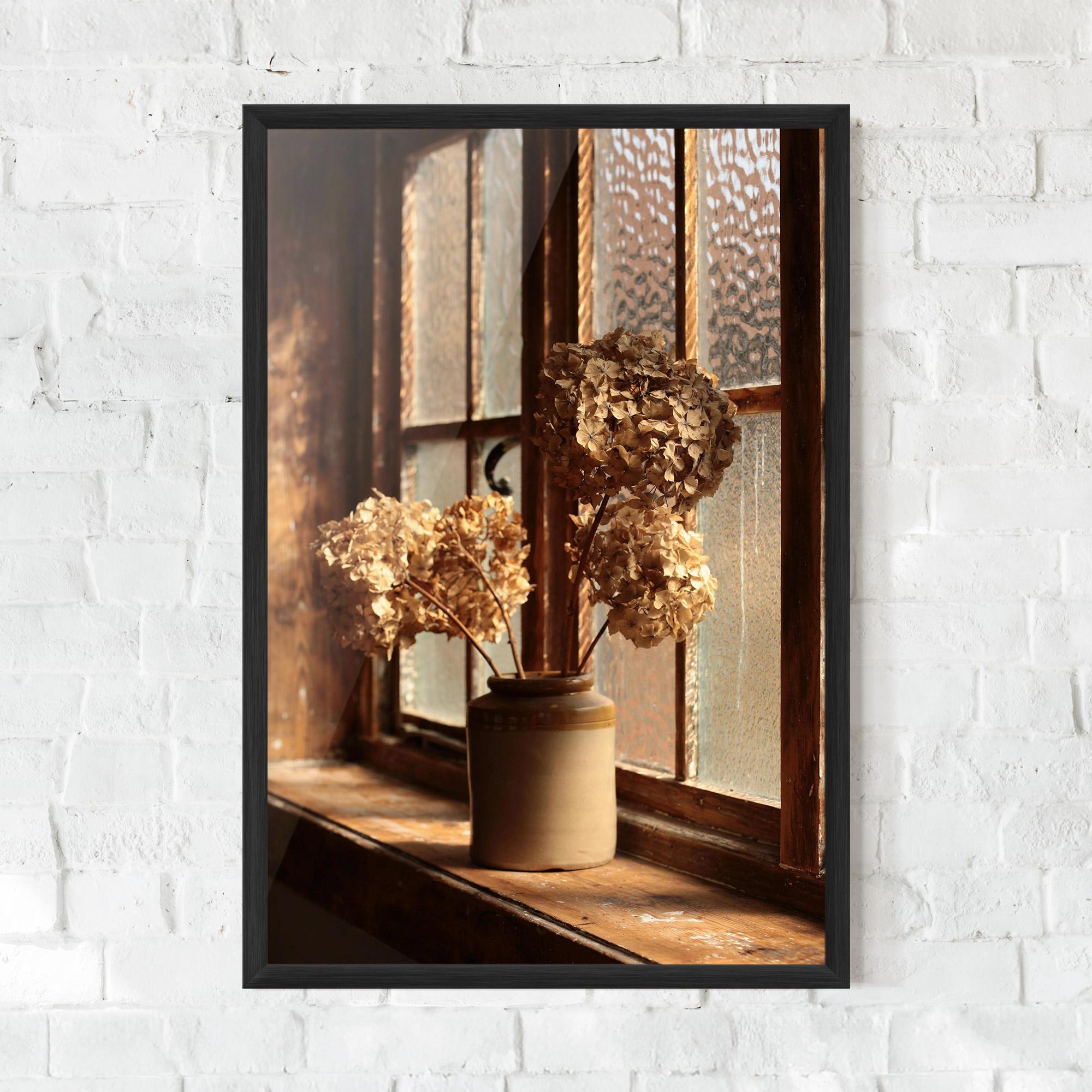 Gerahmte Poster Vintage Vase Flowers mockup 0