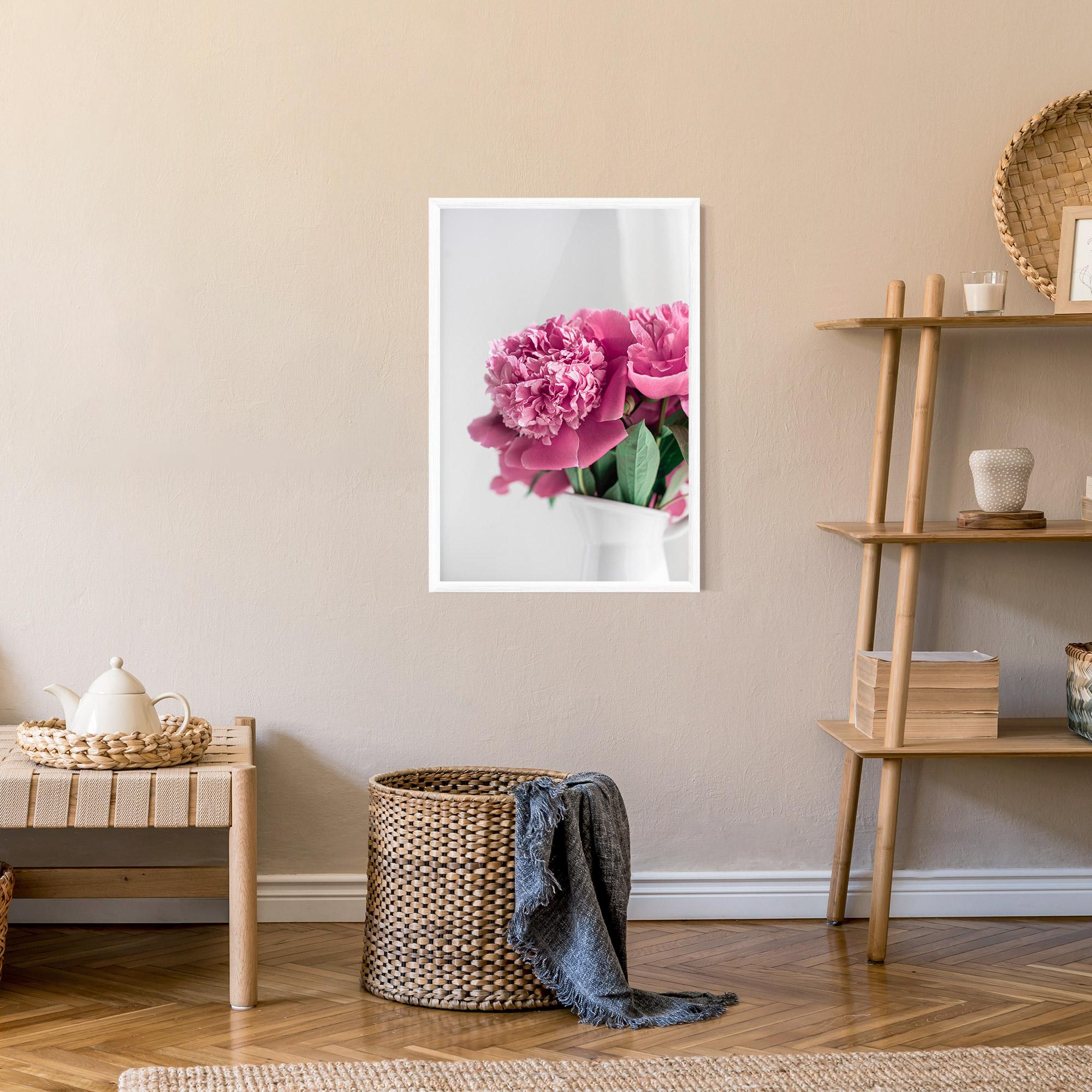 Gerahmte Poster White Vase Pink mockup 9