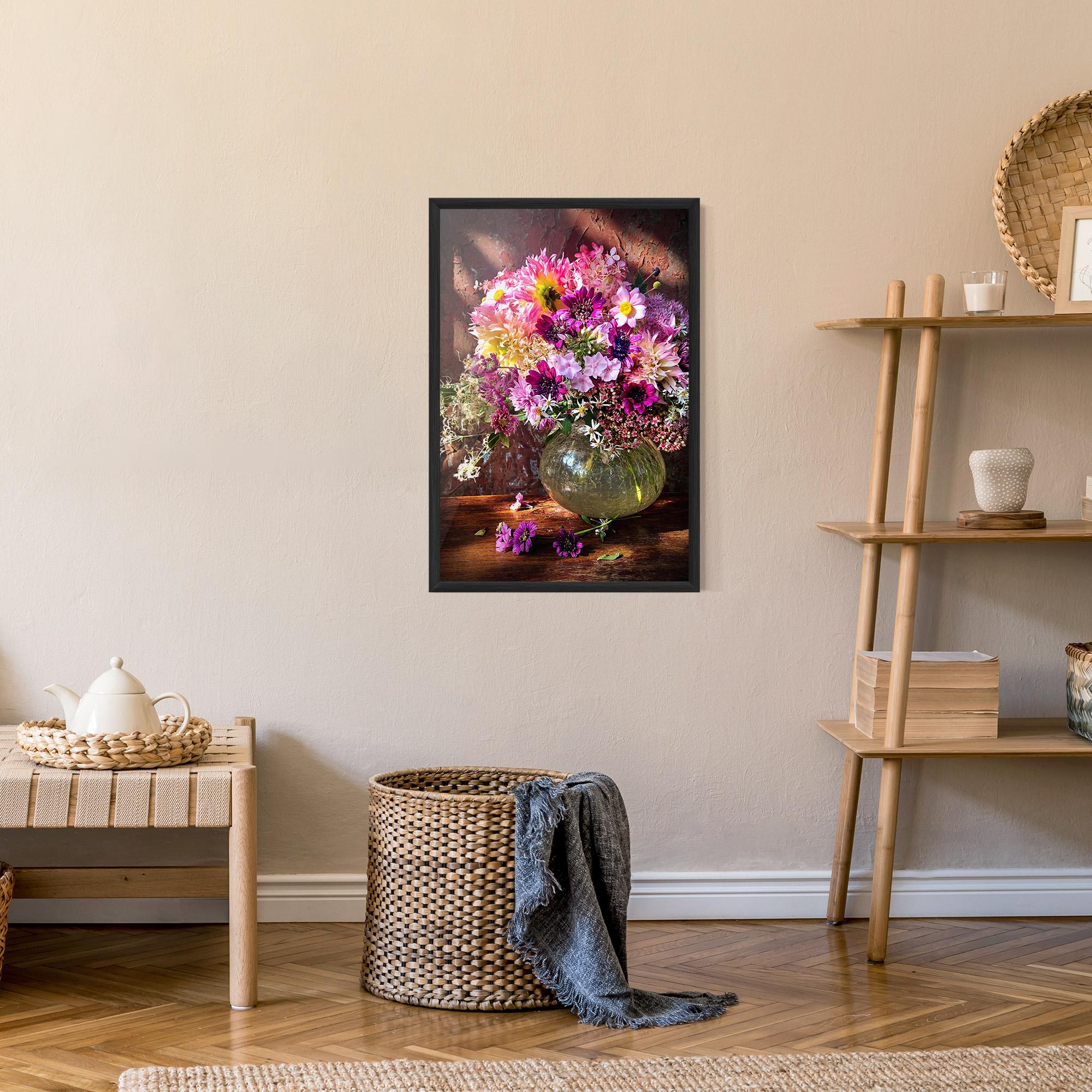 Gerahmte Poster Purple Flowers Vasw mockup 9