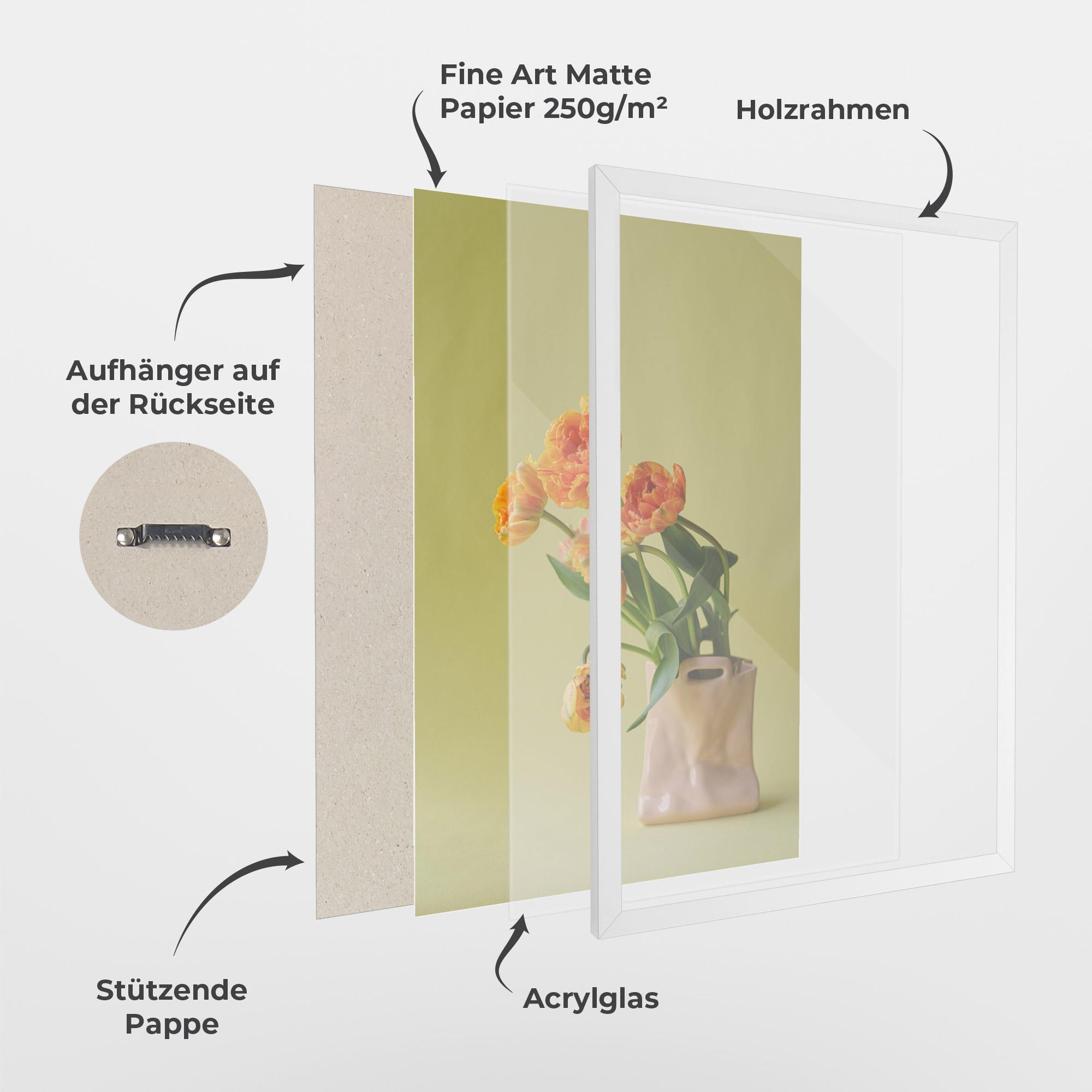 Gerahmte Poster Cream Cool Vase mockup 1