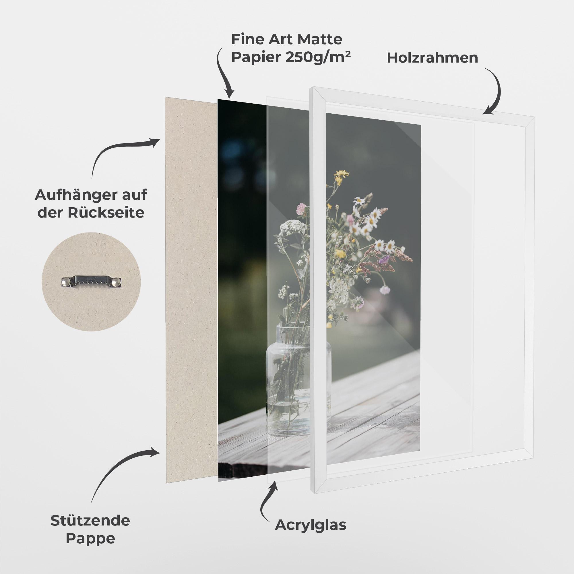 Gerahmte Poster Nature Vase Flower mockup 1