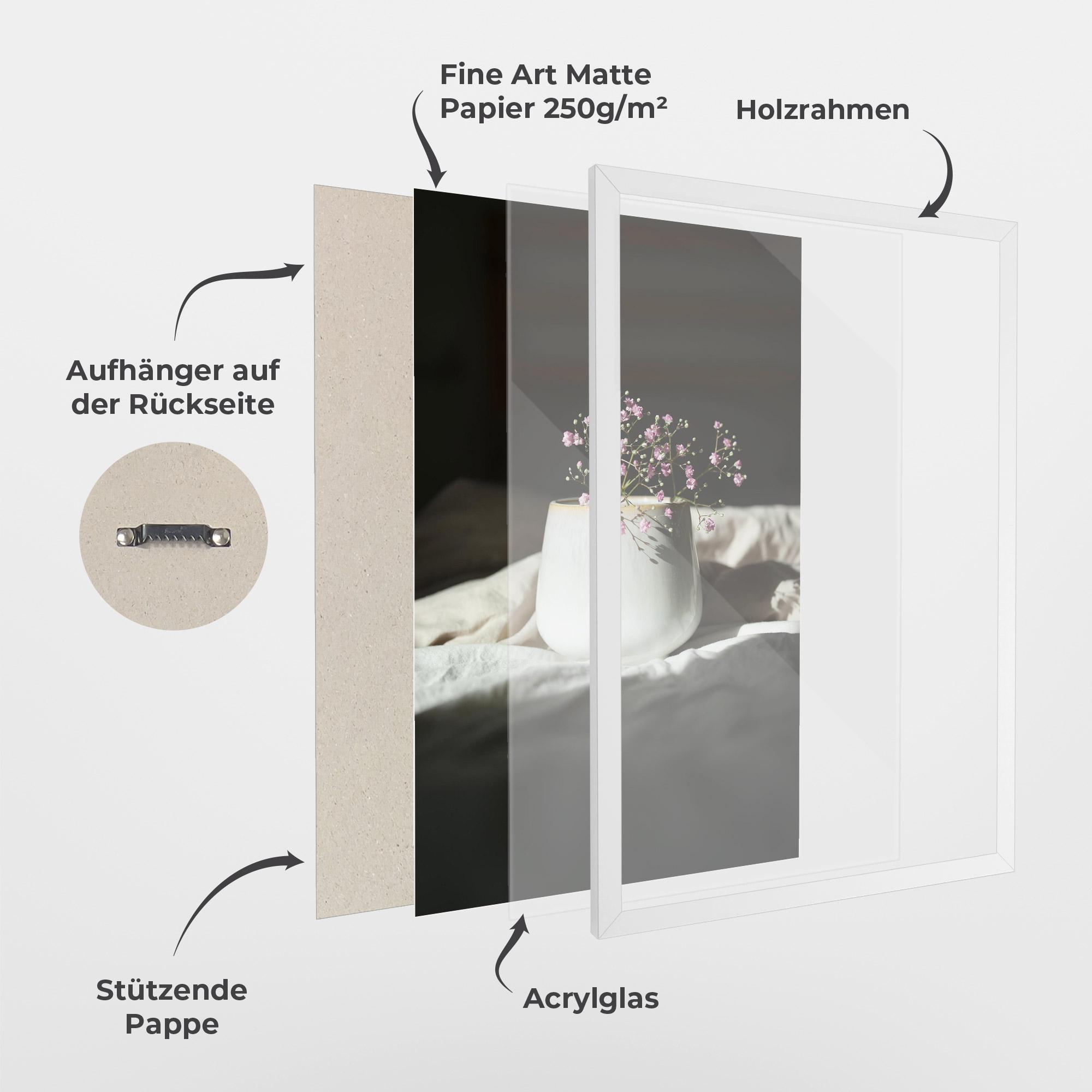 Gerahmte Poster Tiny Purple Pant Vase mockup 1