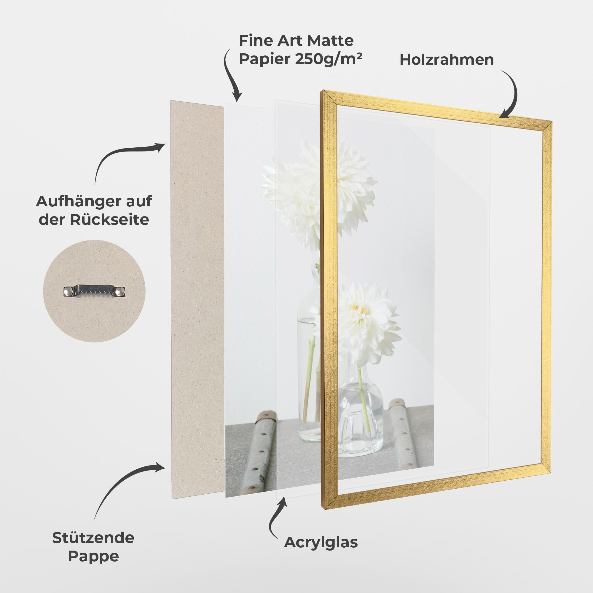 Gerahmte Poster Big Flower Vase mockup 1