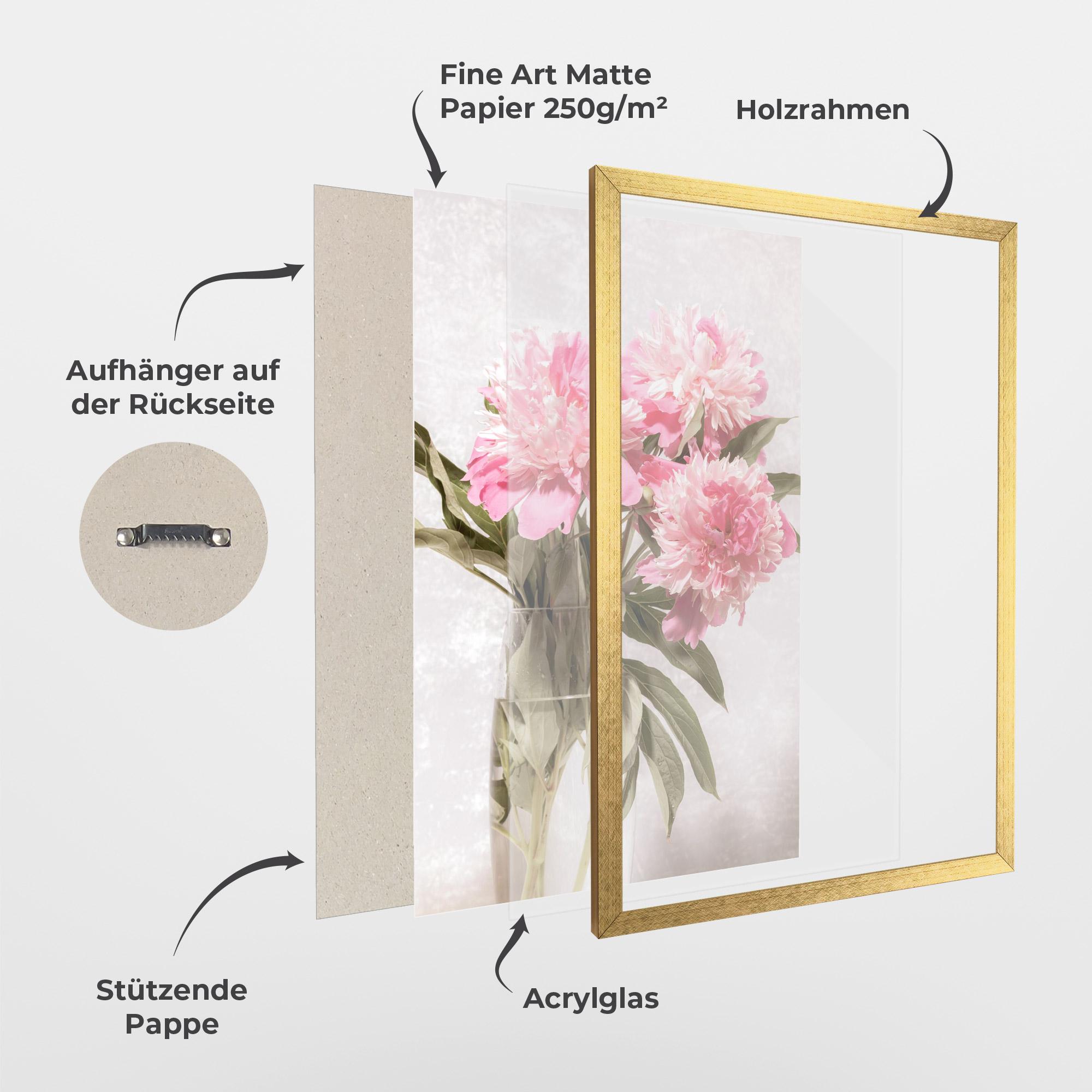 Gerahmte Poster Bouquet Vase mockup 1