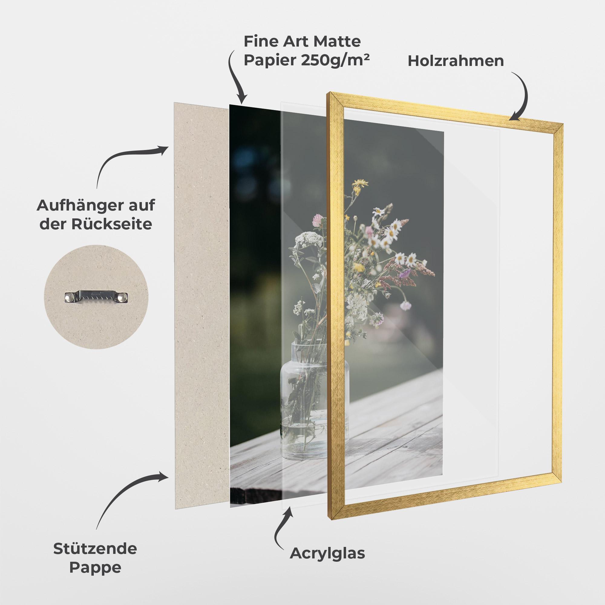 Gerahmte Poster Nature Vase Flower mockup 1