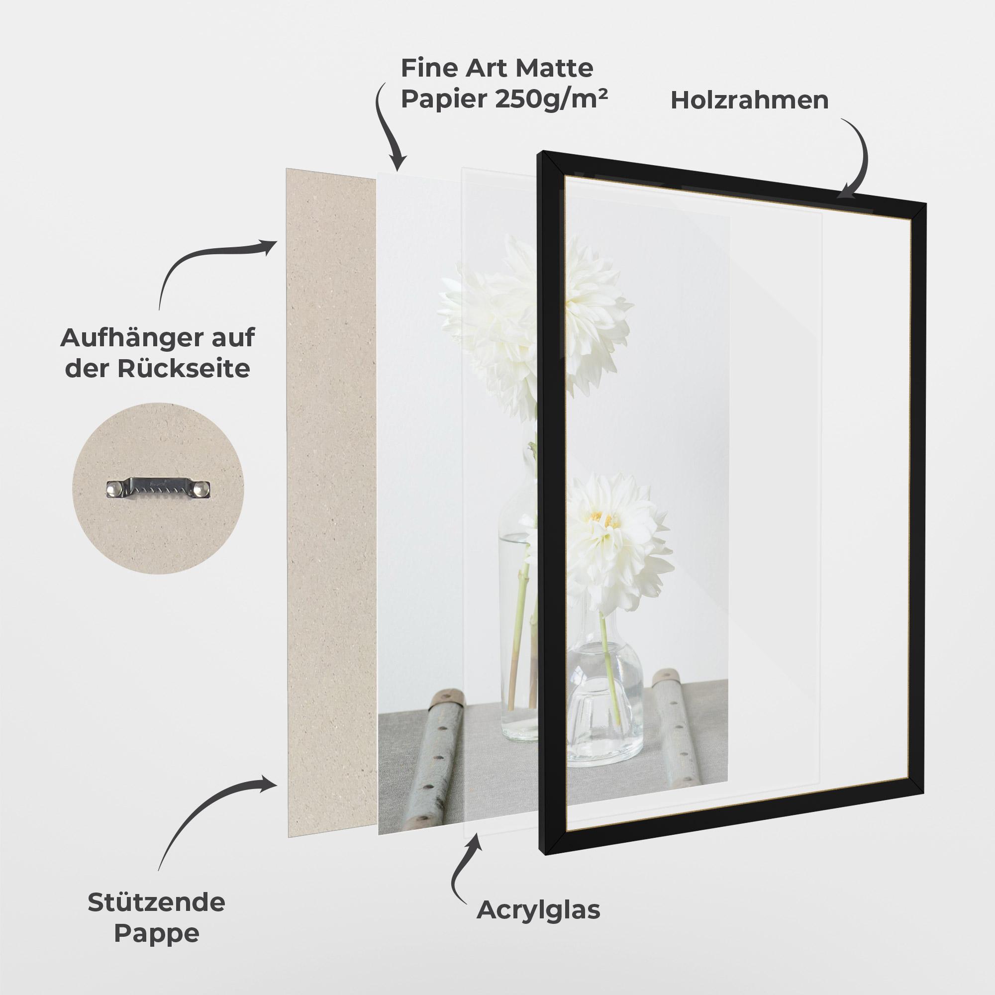 Gerahmte Poster Big Flower Vase mockup 1