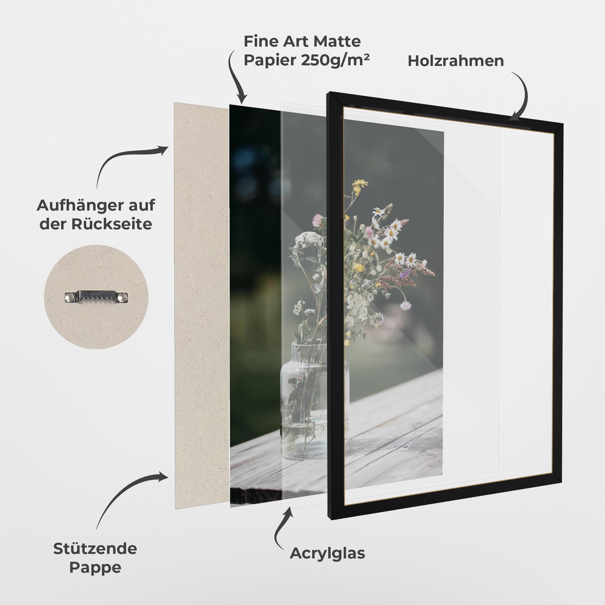 Gerahmte Poster Nature Vase Flower mockup 1