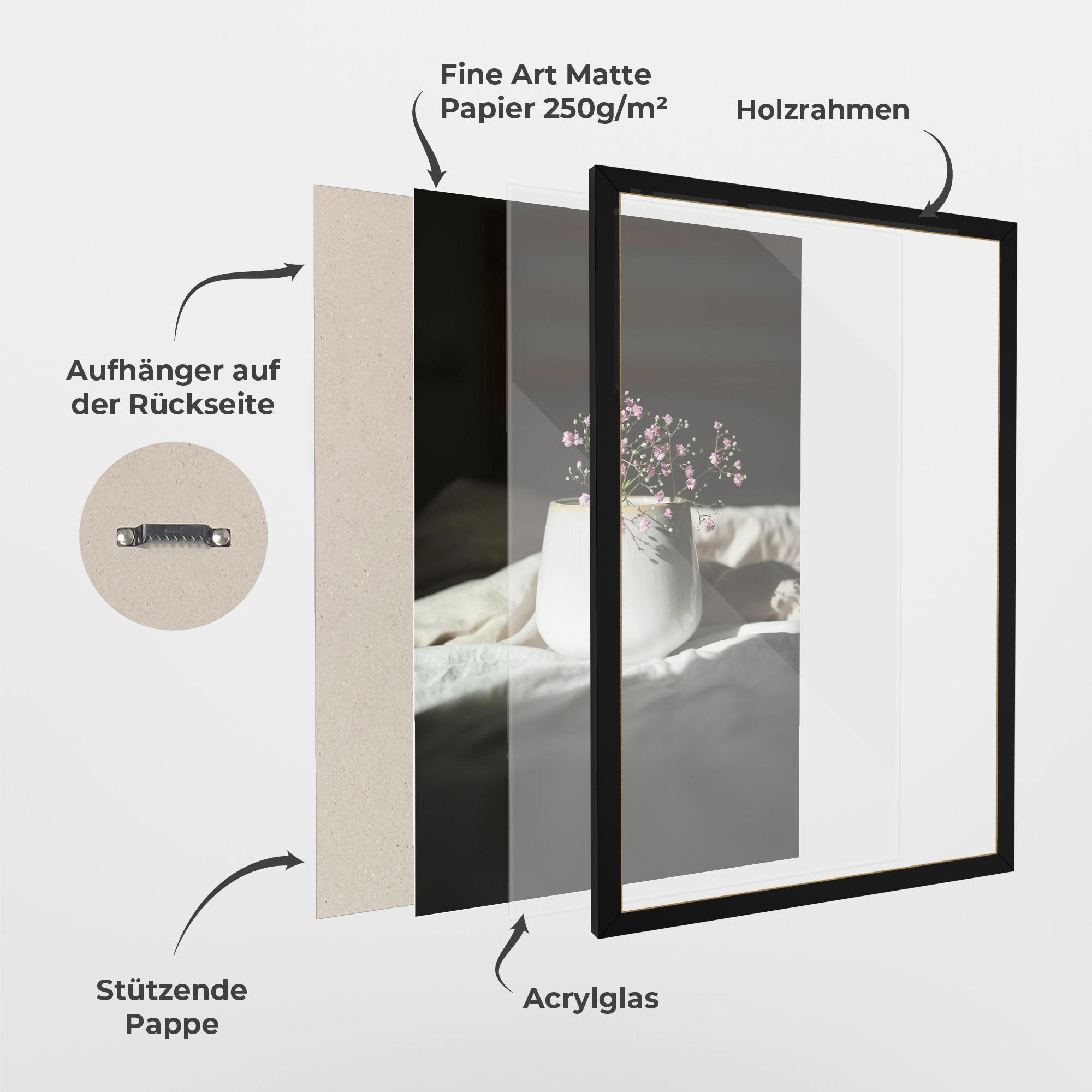 Gerahmte Poster Tiny Purple Pant Vase mockup 1