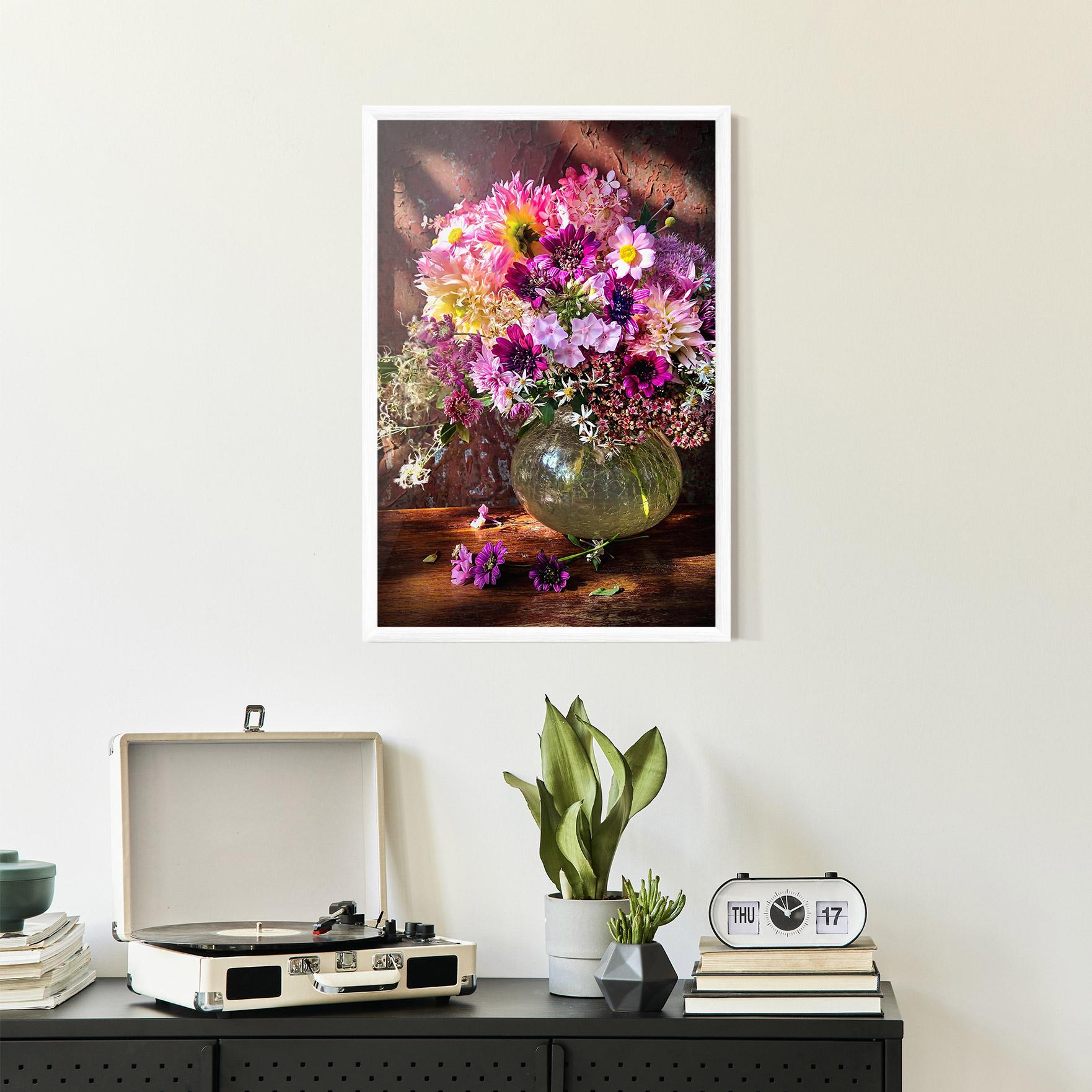 Gerahmte Poster Purple Flowers Vasw mockup 2