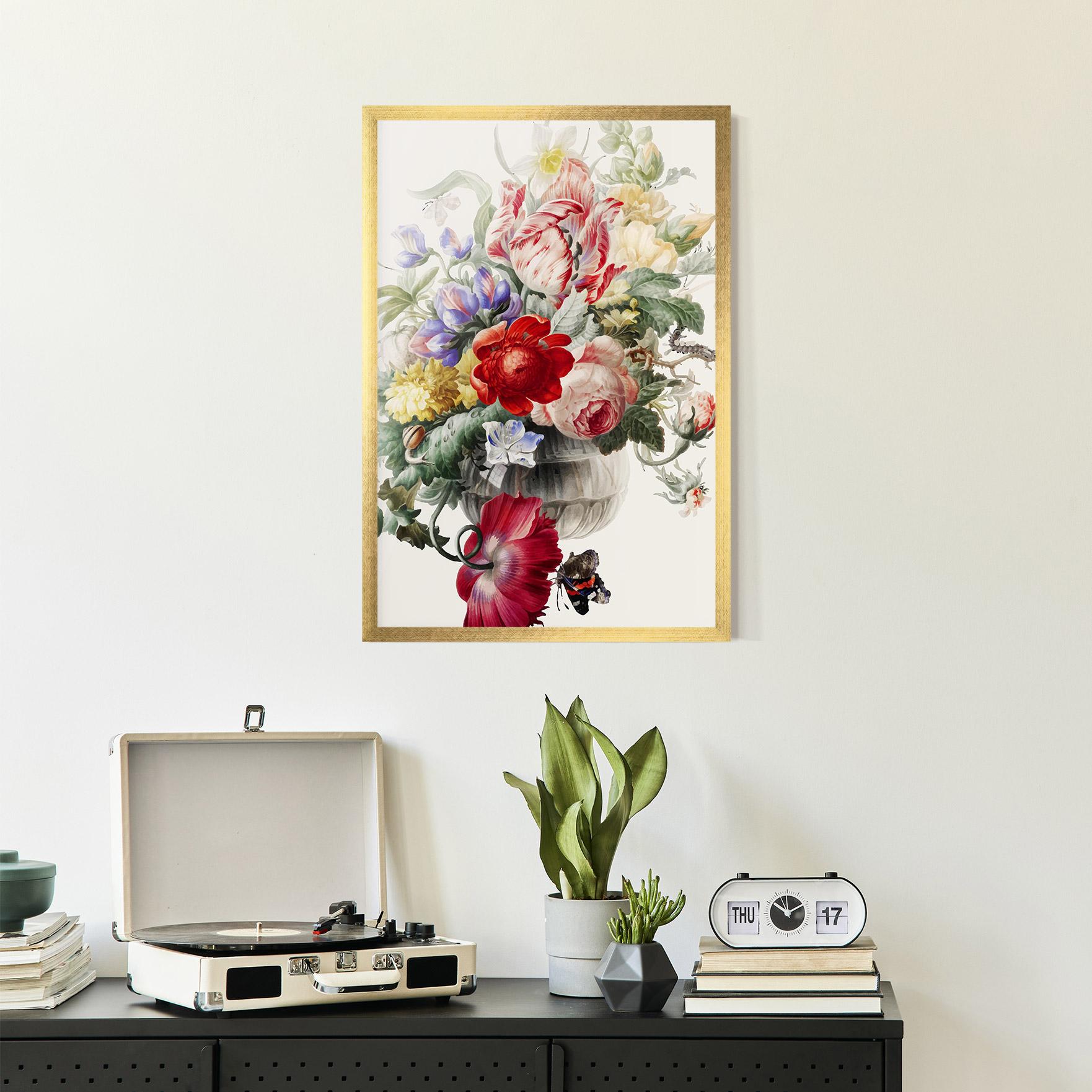 Gerahmte Poster Butterfly Vase mockup 2