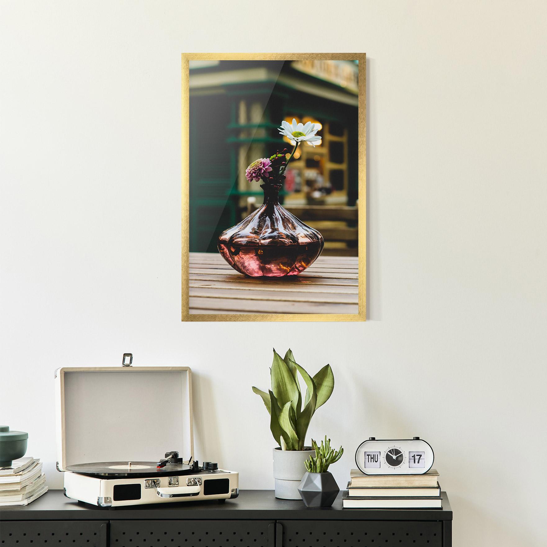 Gerahmte Poster Pink Vase Flower mockup 2