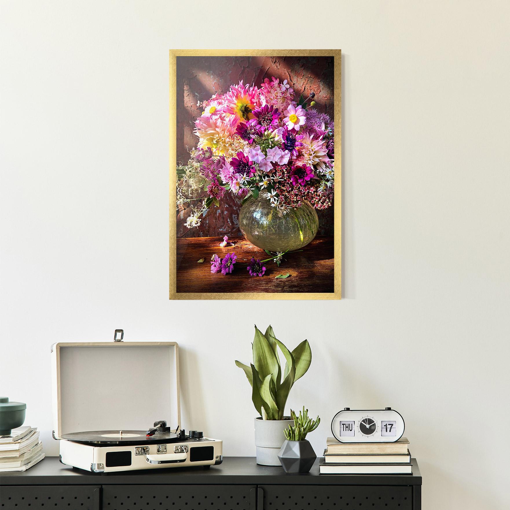 Gerahmte Poster Purple Flowers Vasw mockup 2