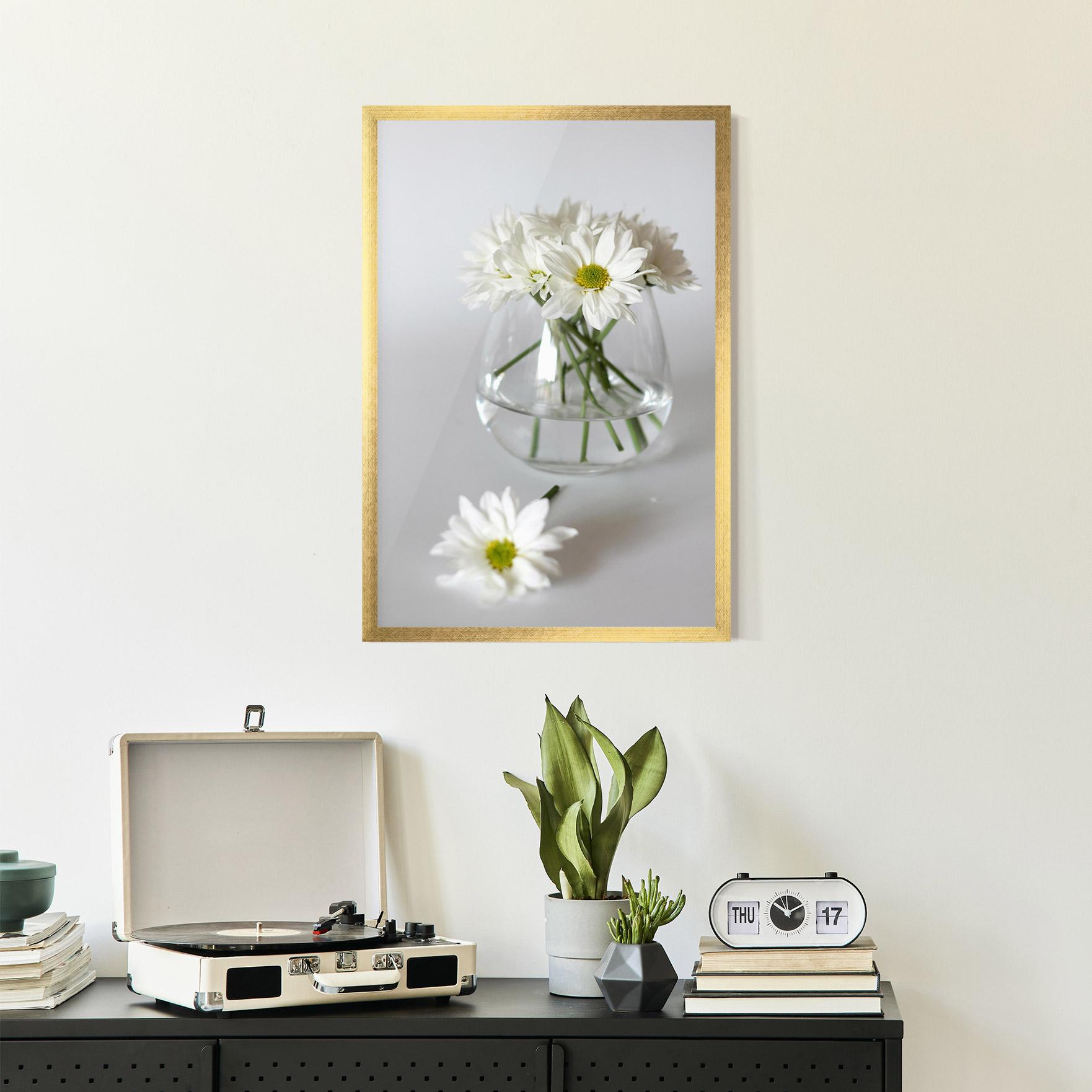 Gerahmte Poster Transparent Vase mockup 2