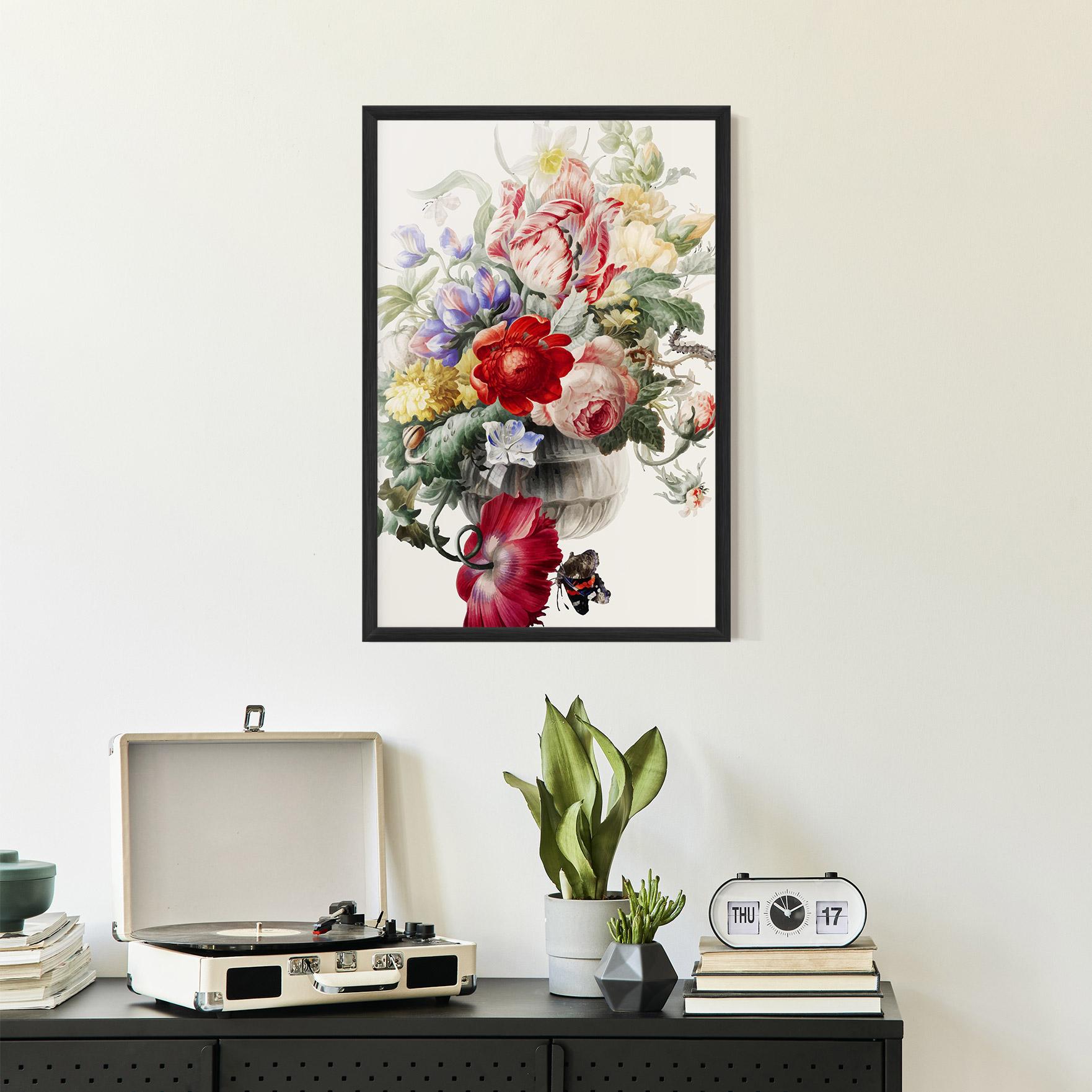 Gerahmte Poster Butterfly Vase mockup 2