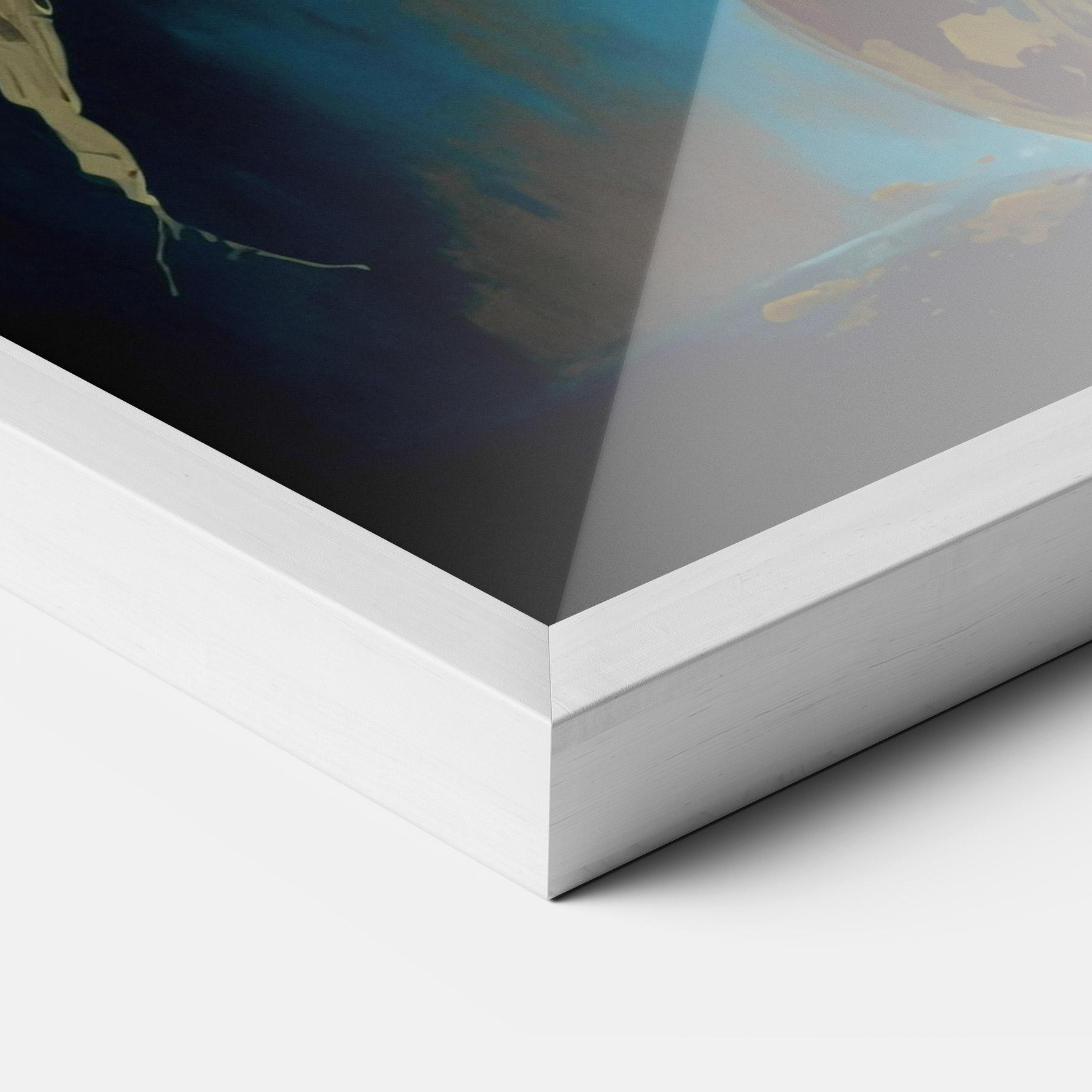 Gerahmte Poster Yellow Art Vase mockup 3