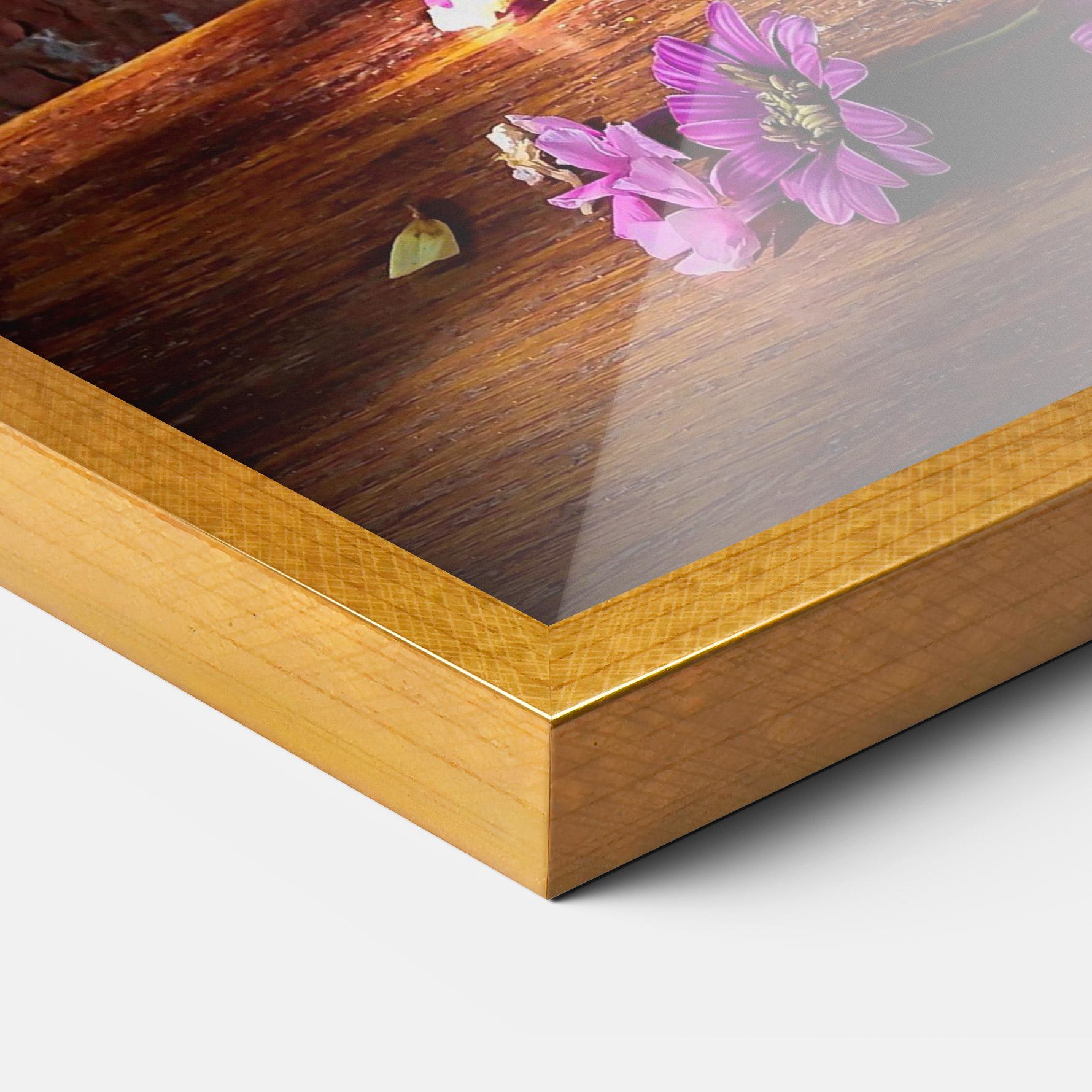 Gerahmte Poster Purple Flowers Vasw mockup 3