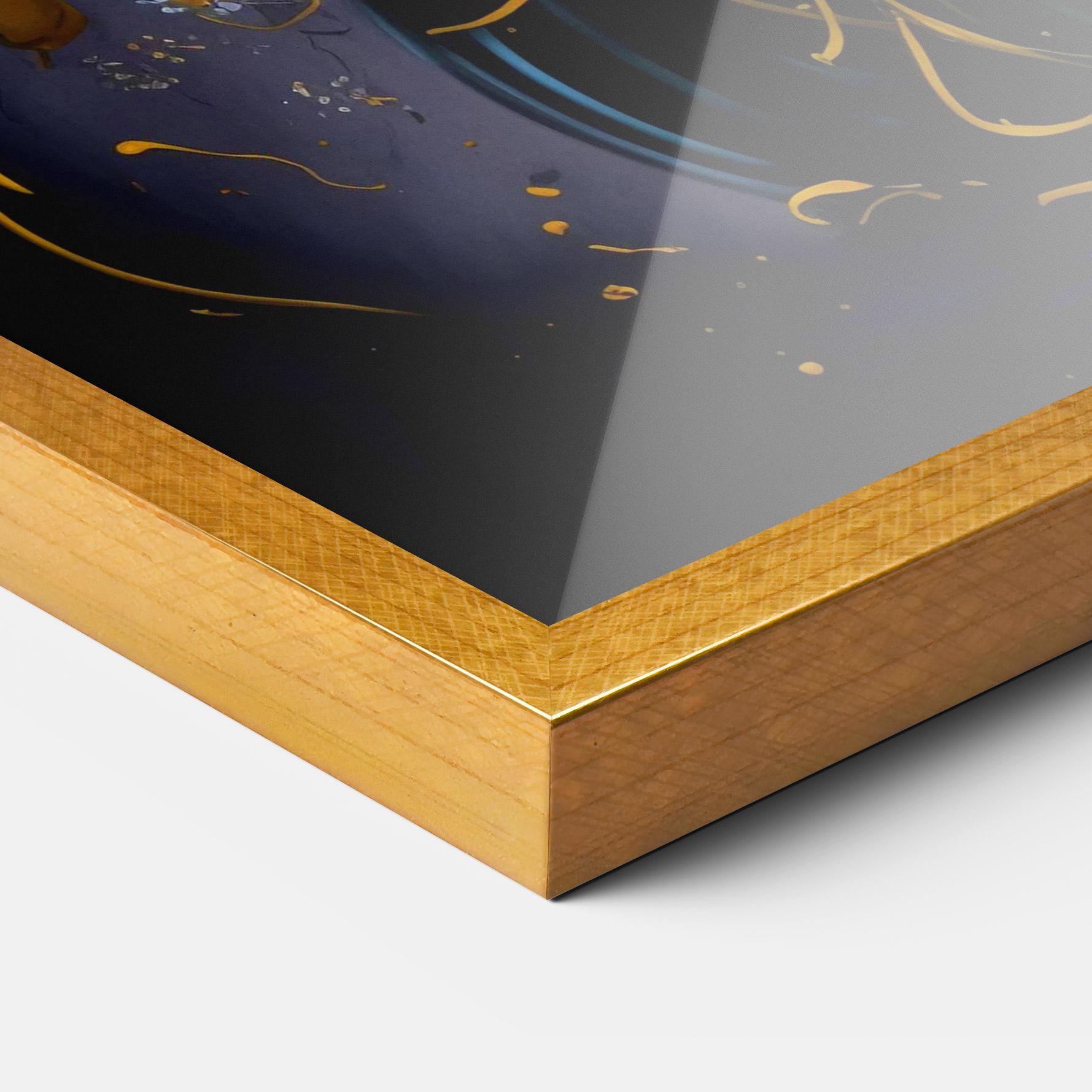 Gerahmte Poster Yellow Flower Art Vase mockup 3