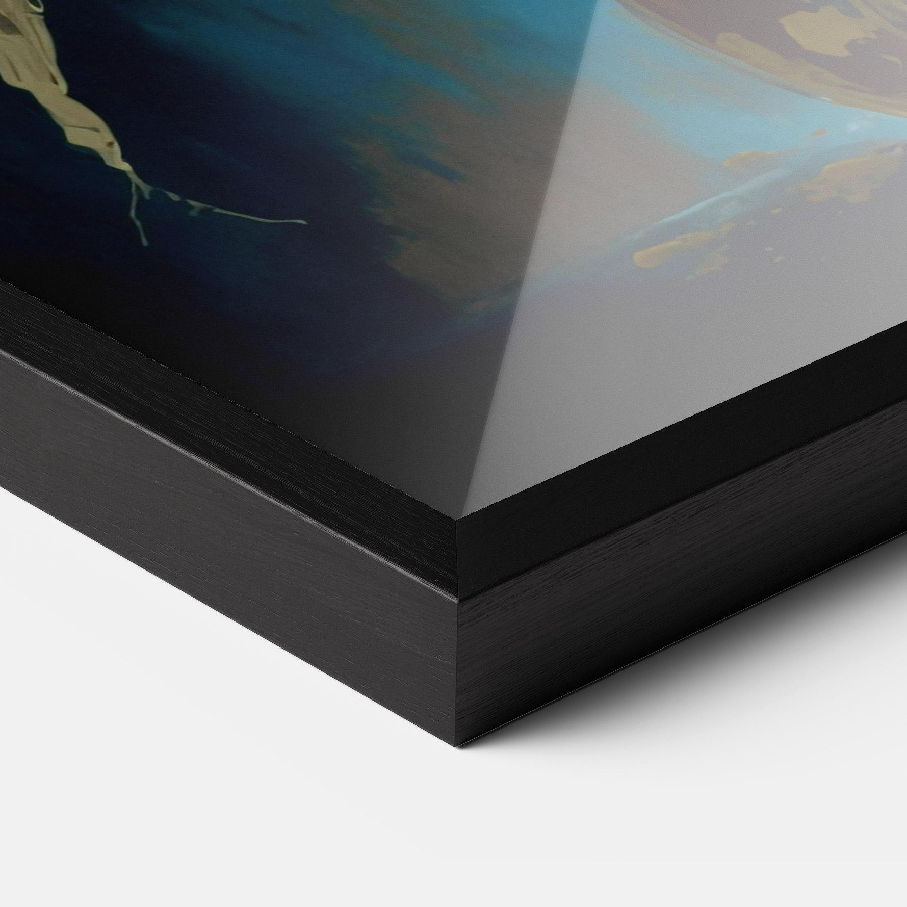 Gerahmte Poster Yellow Art Vase mockup 3