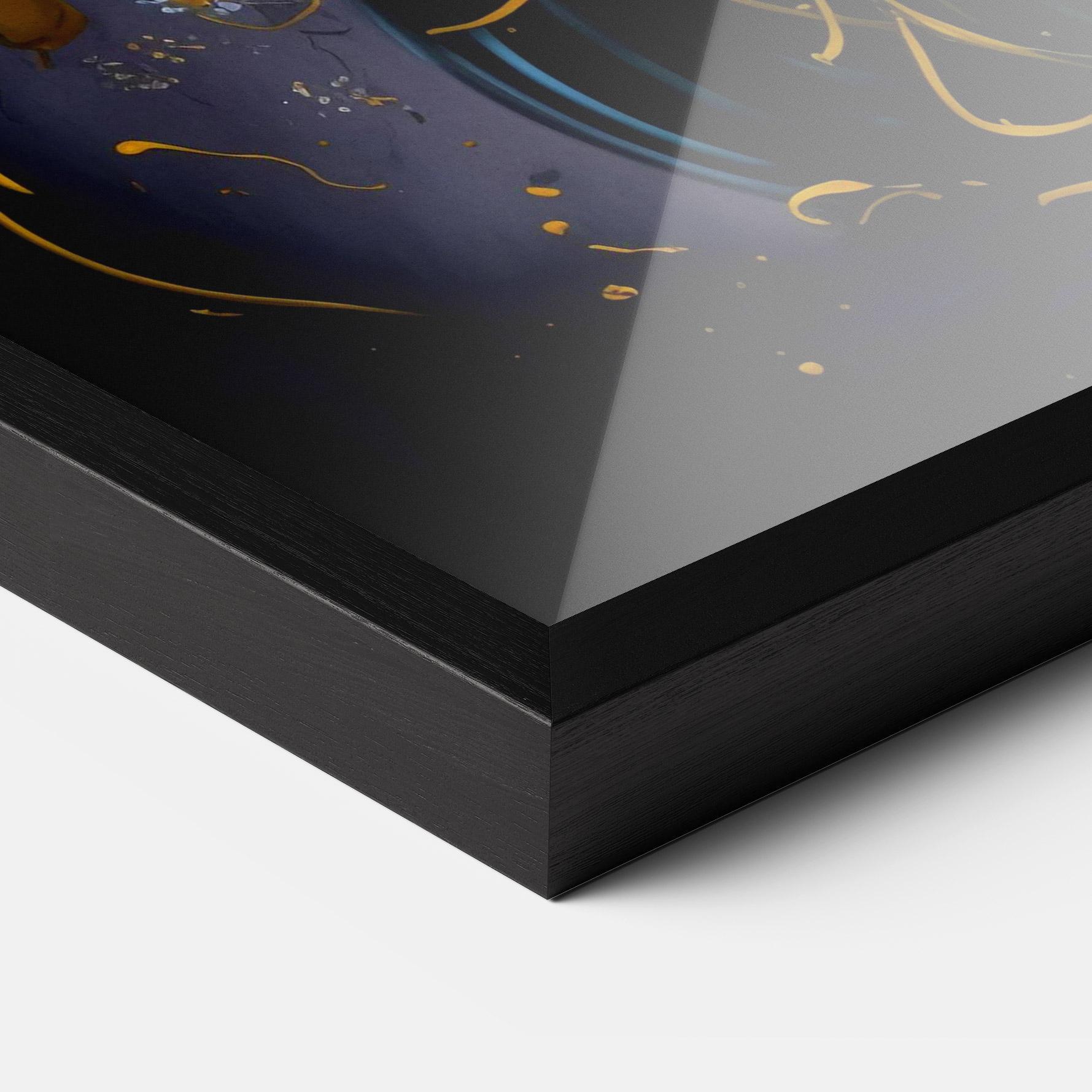 Gerahmte Poster Yellow Flower Art Vase mockup 3