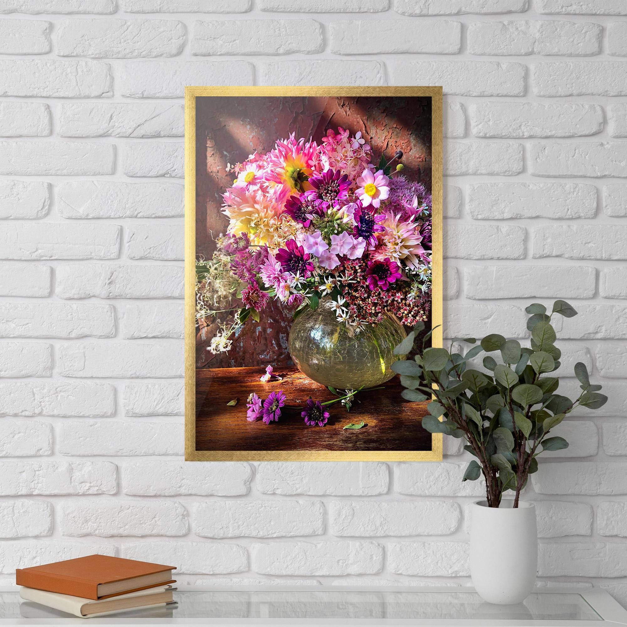Gerahmte Poster Purple Flowers Vasw mockup 5