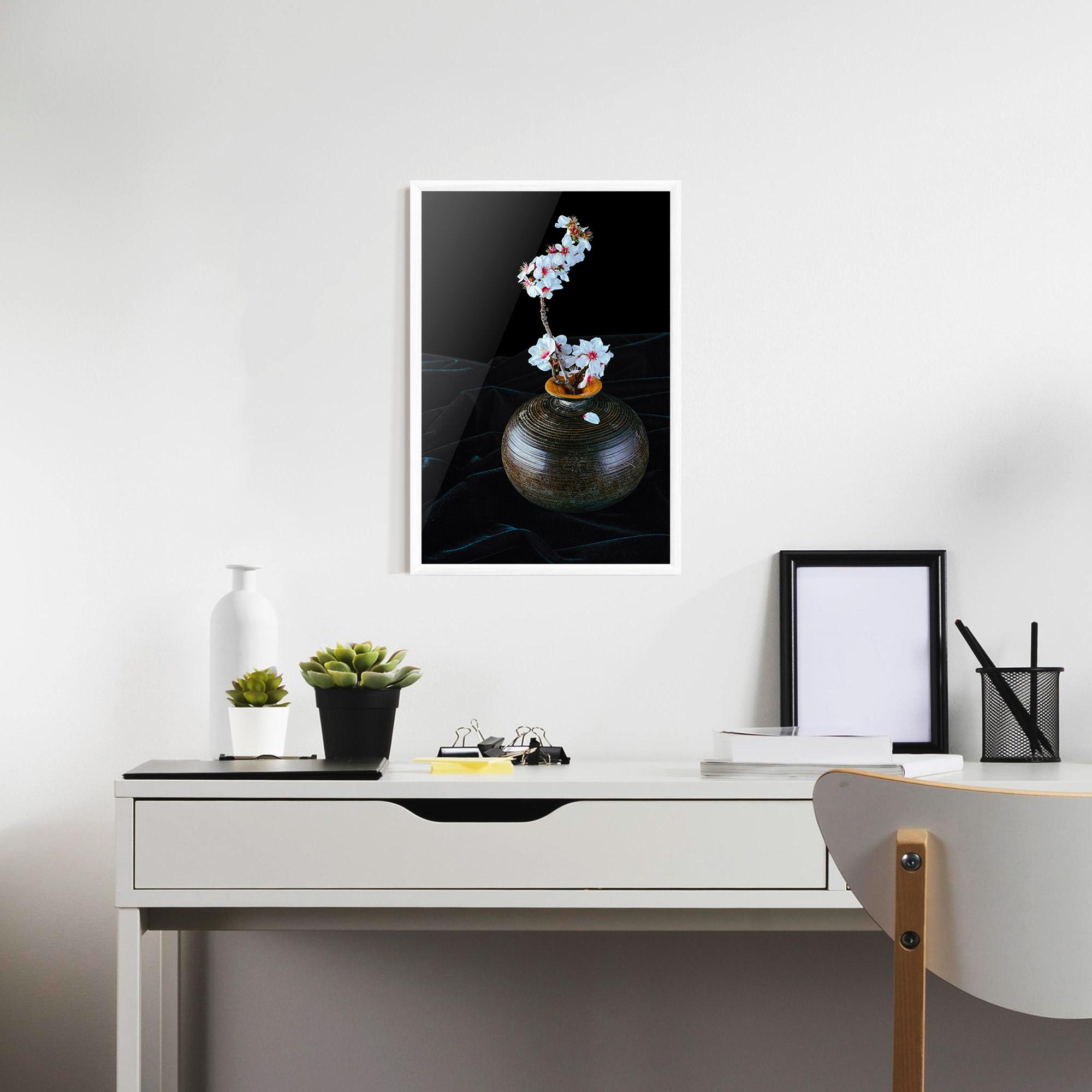 Gerahmte Poster Brown Vase Flowers mockup 7