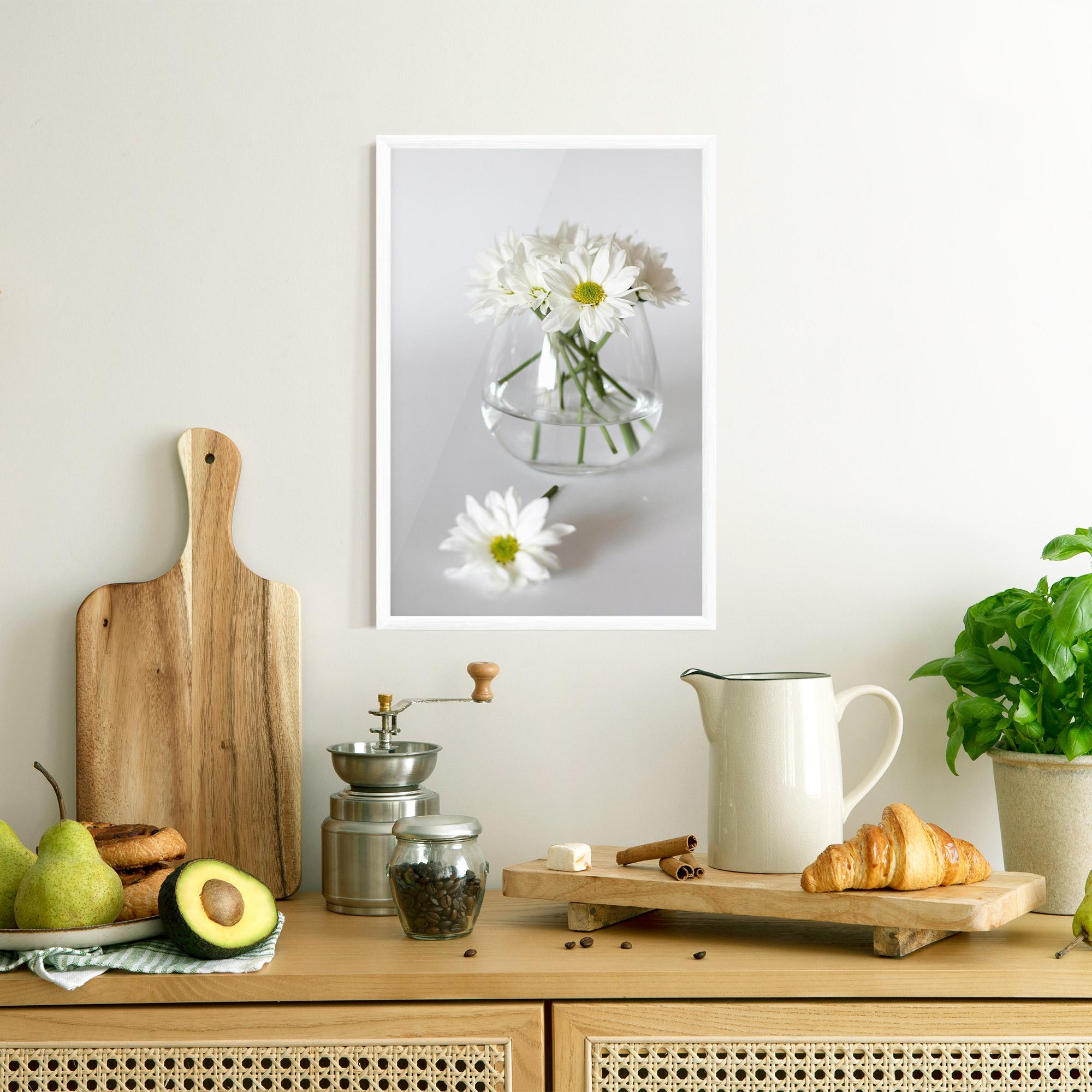 Gerahmte Poster Transparent Vase mockup 8