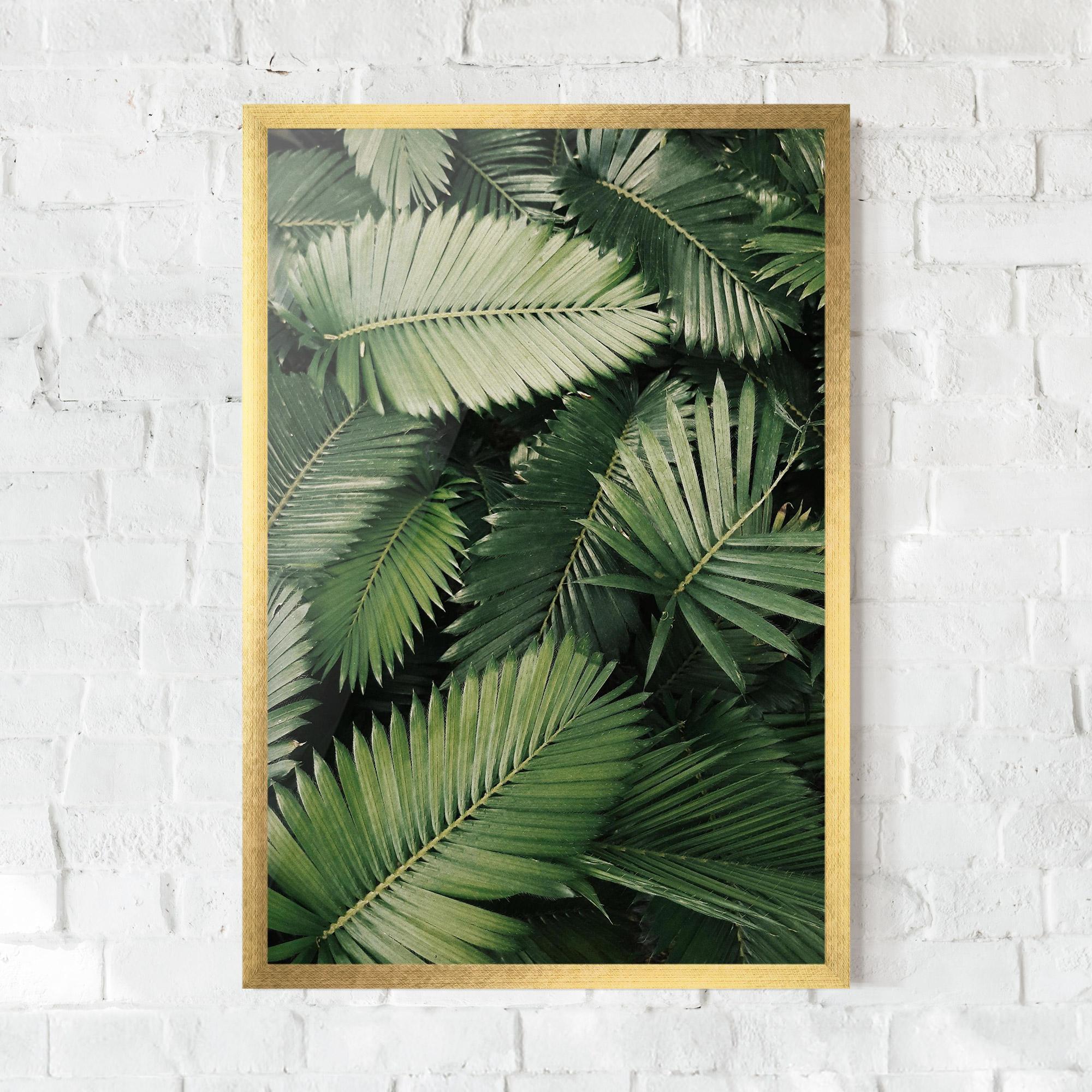 Gerahmte Poster Green Leaves mockup 0