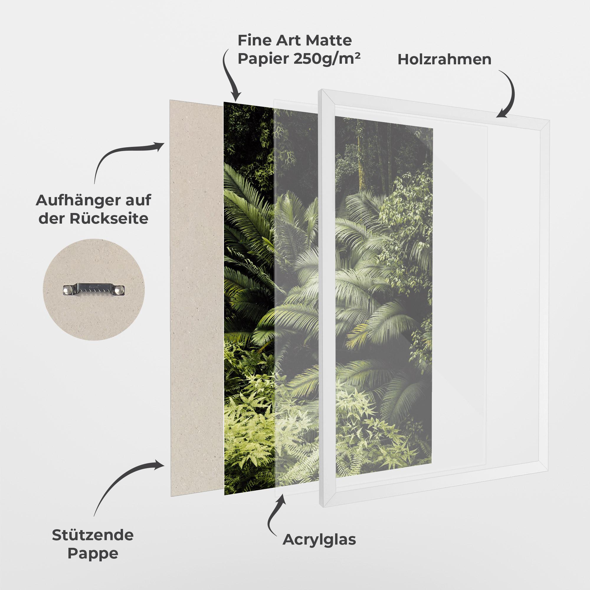 Gerahmte Poster Into The Jungle mockup 1