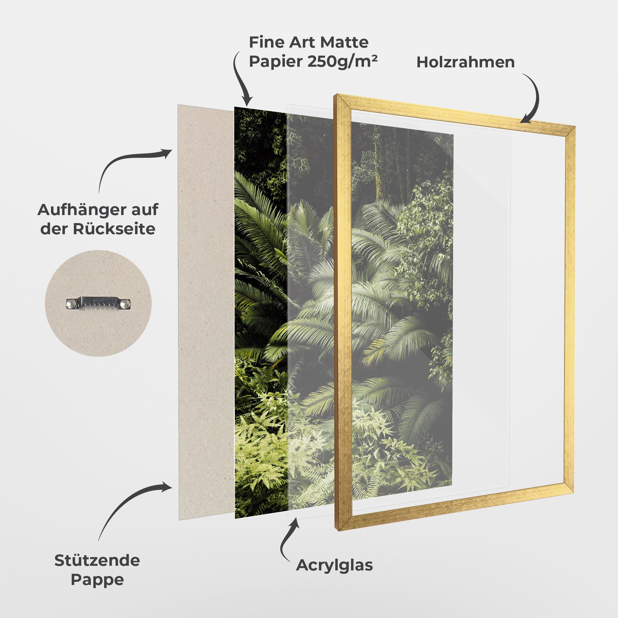 Gerahmte Poster Into The Jungle mockup 1