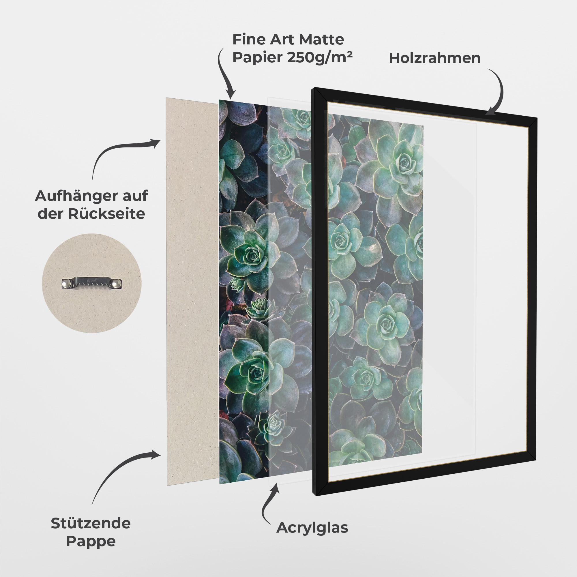 Gerahmte Poster Green Lilac Tree mockup 1