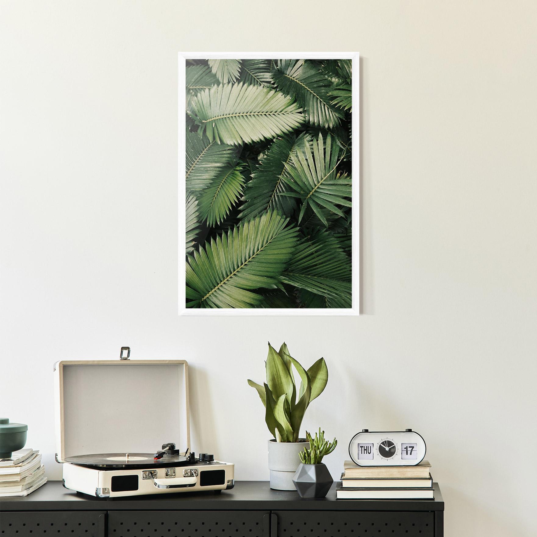 Gerahmte Poster Green Leaves mockup 2