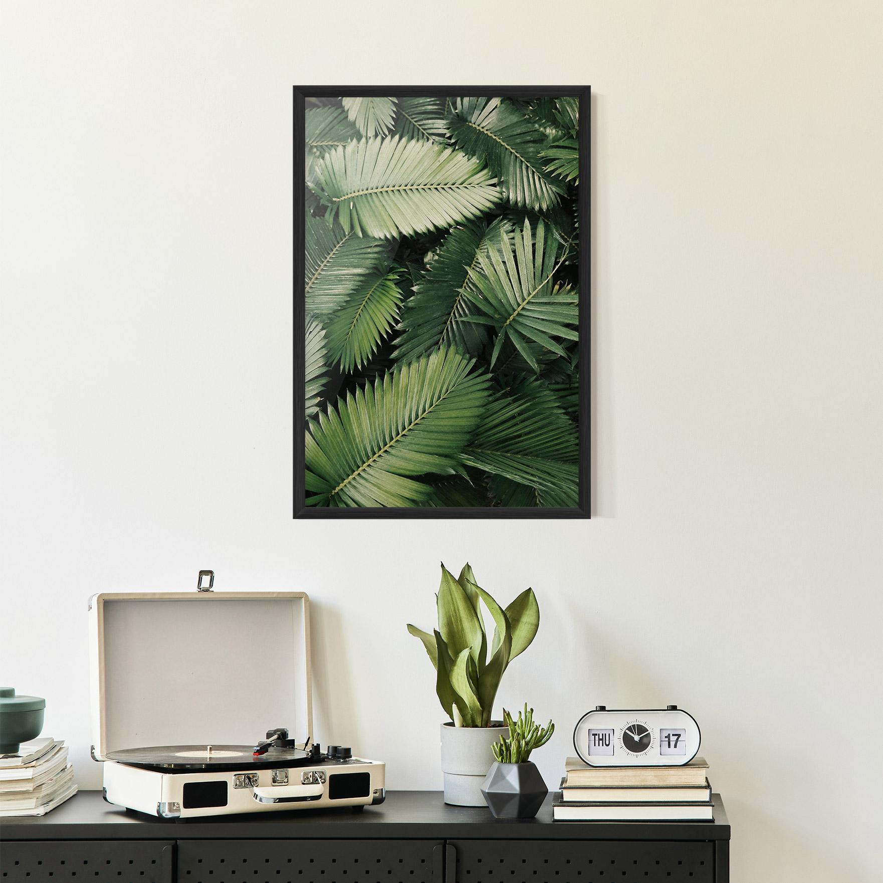 Gerahmte Poster Green Leaves mockup 2