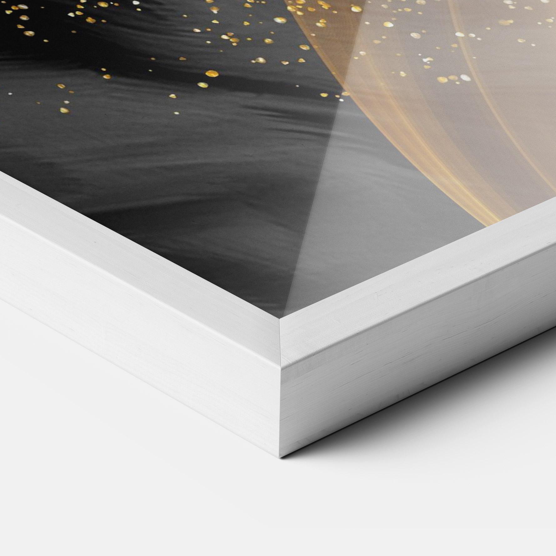 Gerahmte Poster Golden Leaves Red mockup 3