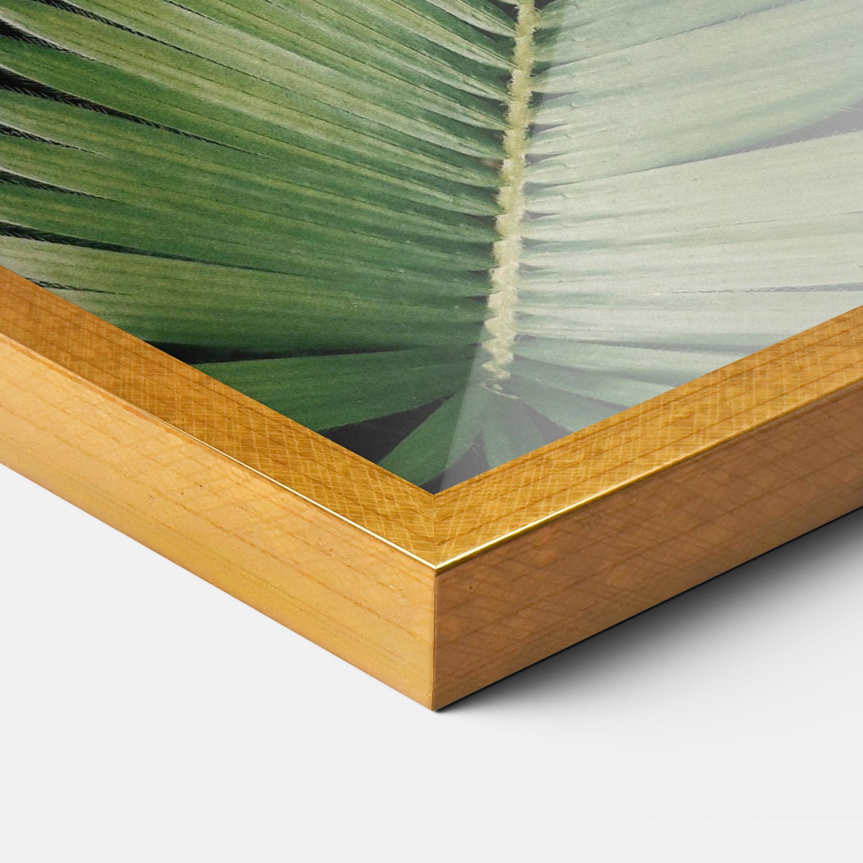 Gerahmte Poster Green Leaves mockup 3