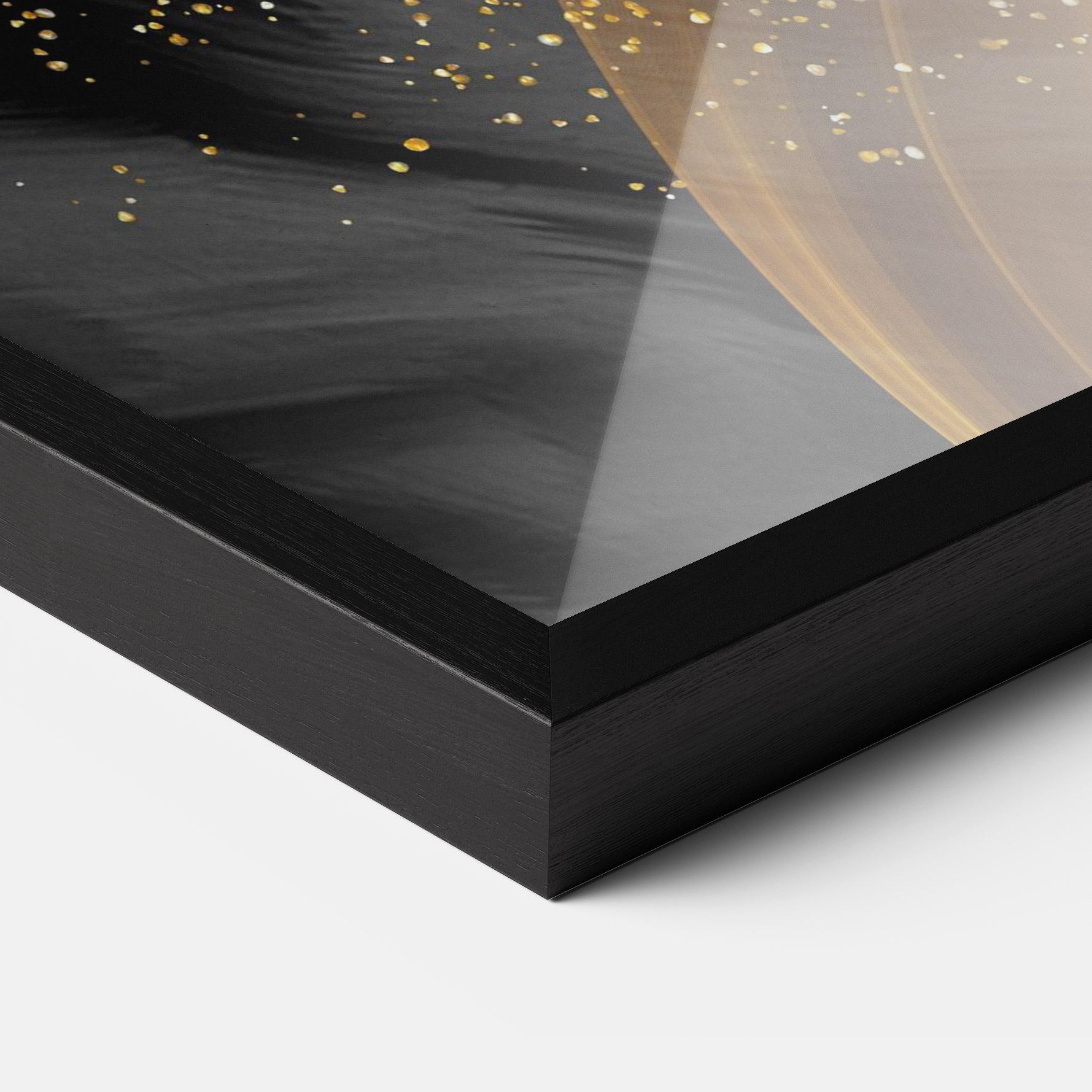 Gerahmte Poster Golden Leaves Red mockup 3