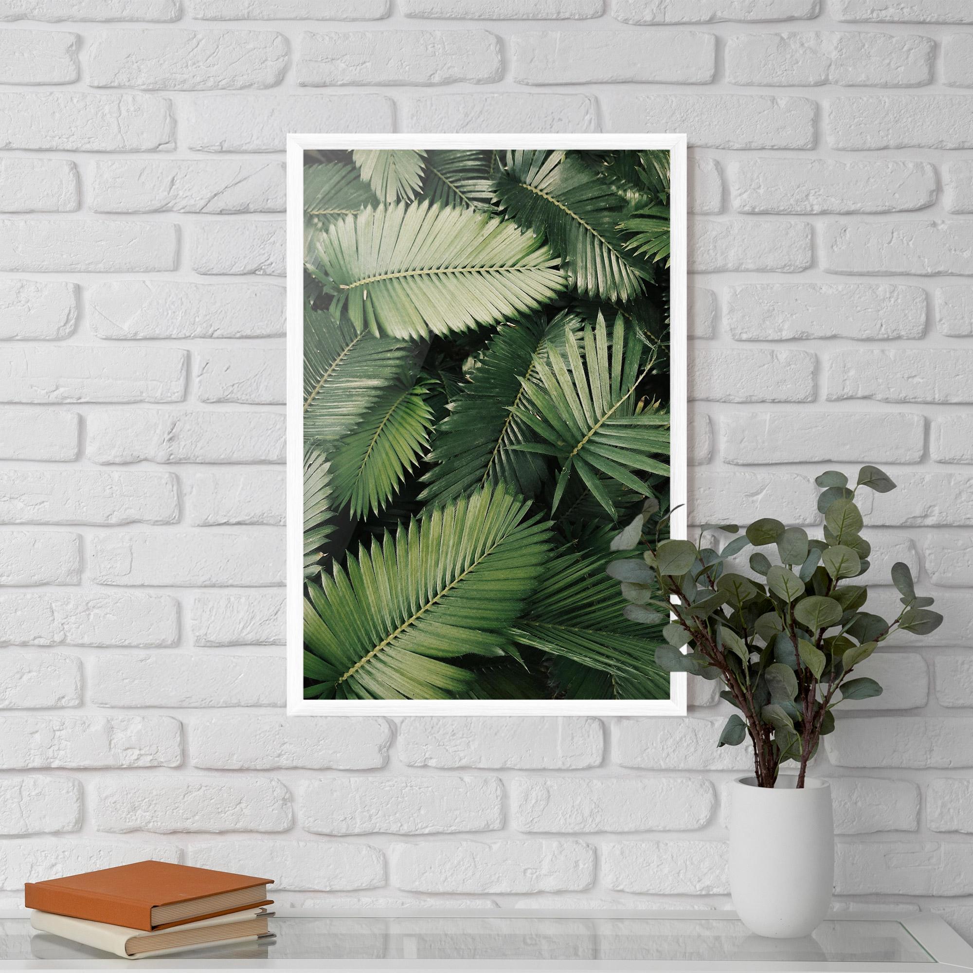 Gerahmte Poster Green Leaves mockup 5