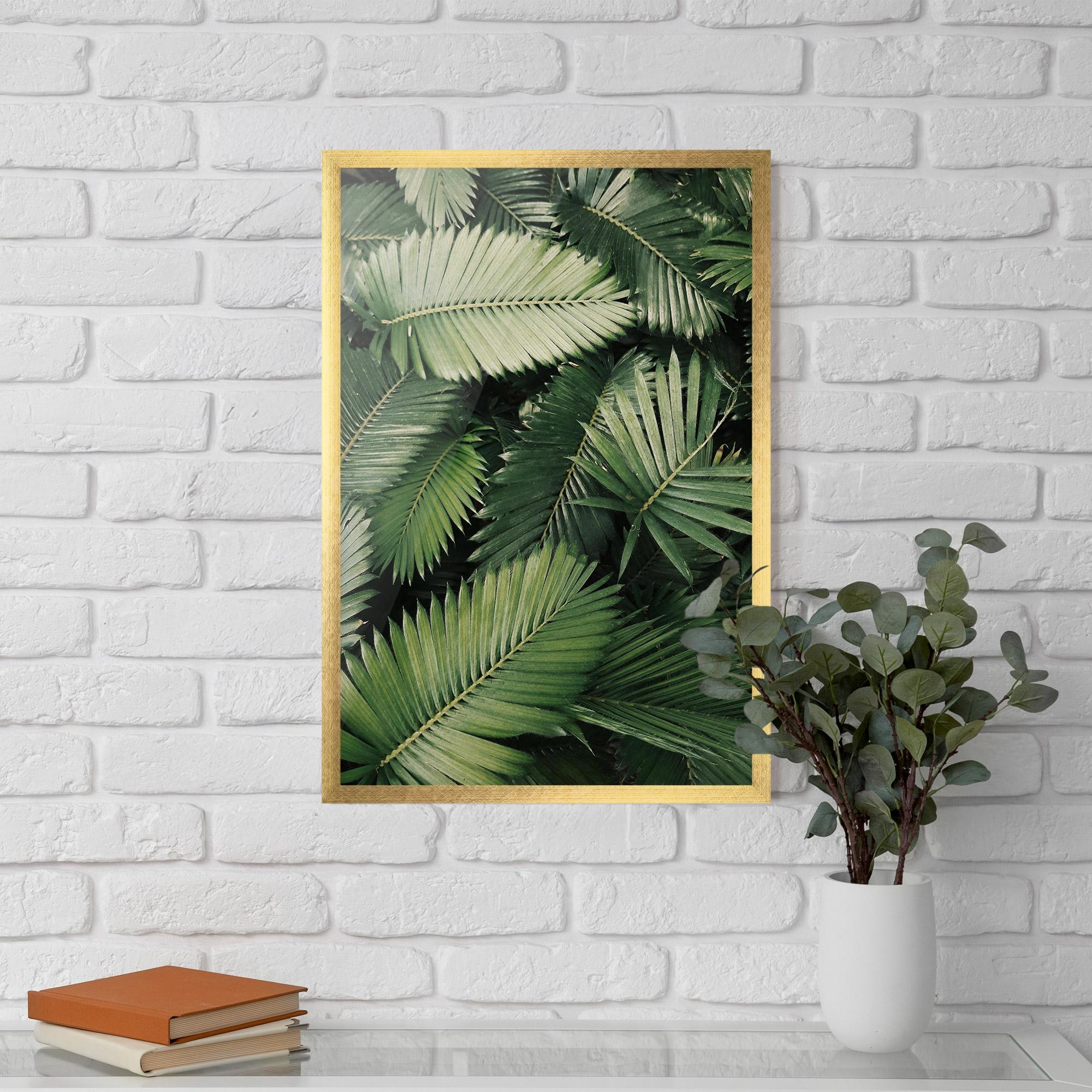 Gerahmte Poster Green Leaves mockup 5